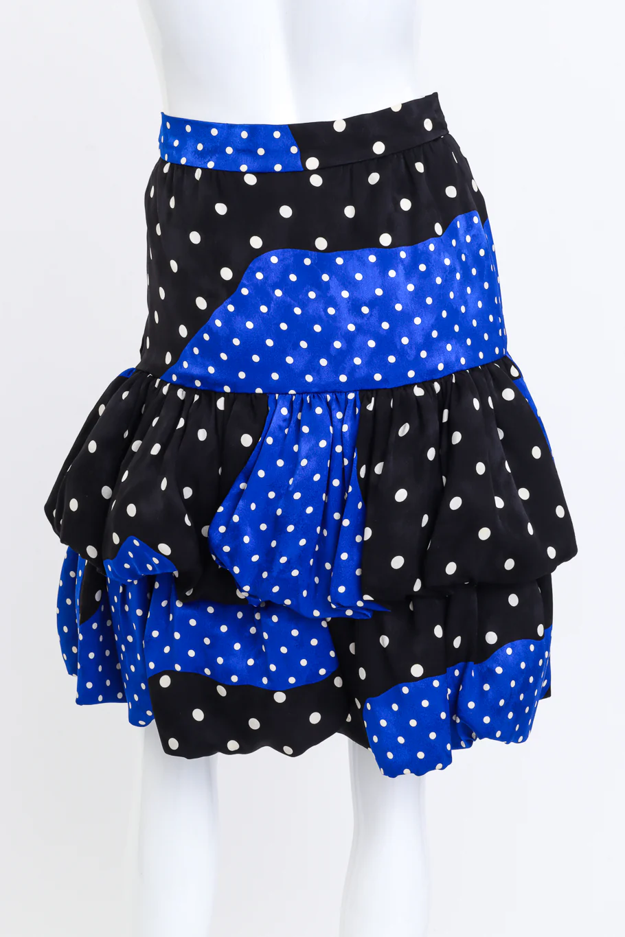 Tiered Color Block Polka Dot Skirt - Image 3