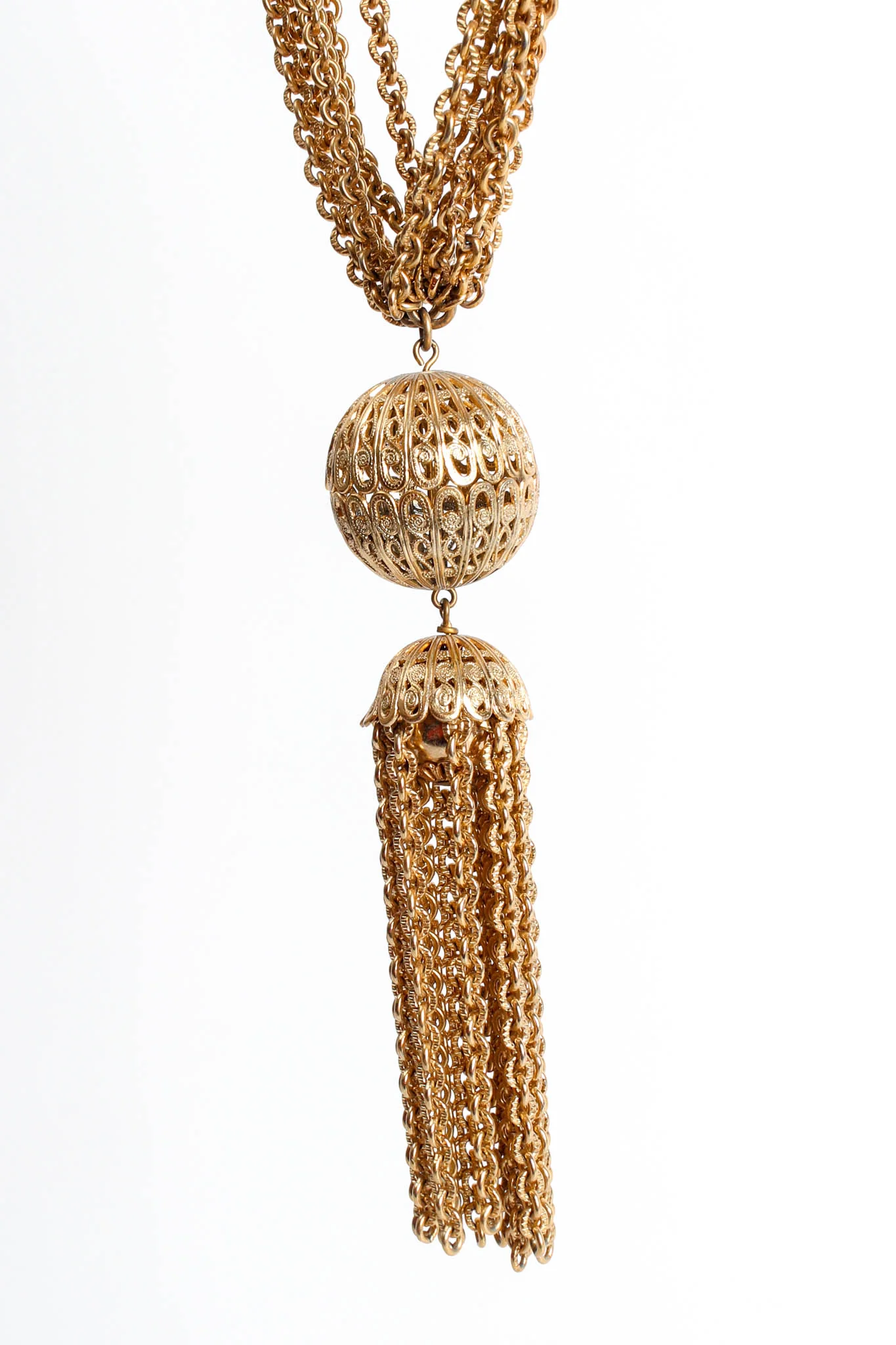 Tiered Filigree Globe Necklace - Image 10