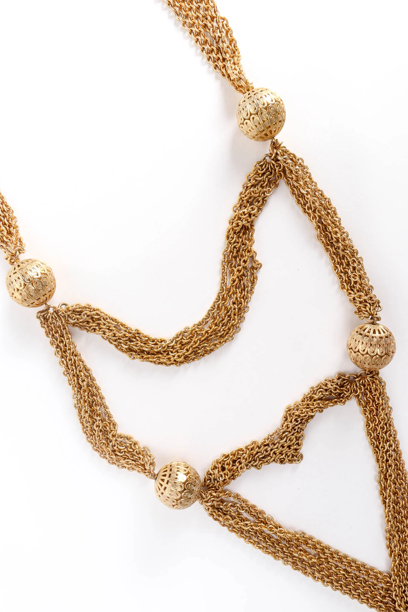 Tiered Filigree Globe Necklace - Image 3