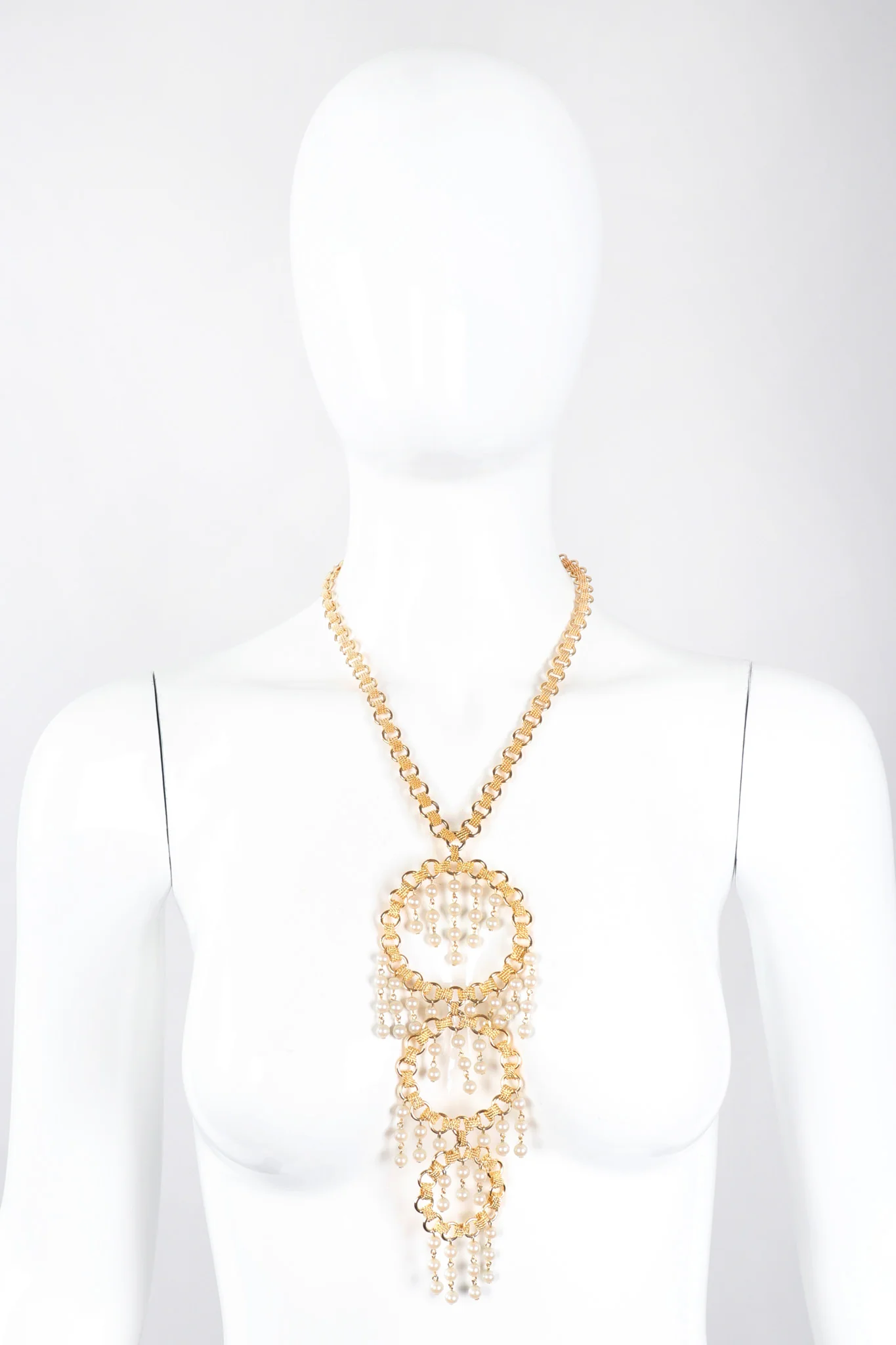 Tiered Pearl Hoop Pendant - Image 10