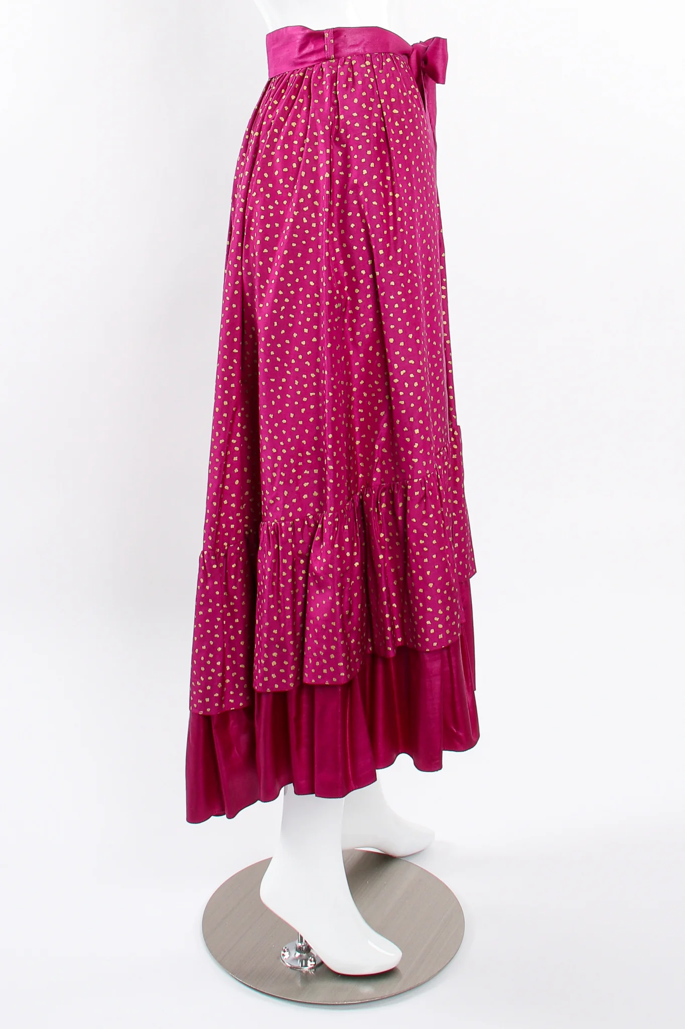 Tiered Ruffle Hem Dot Skirt - Image 6
