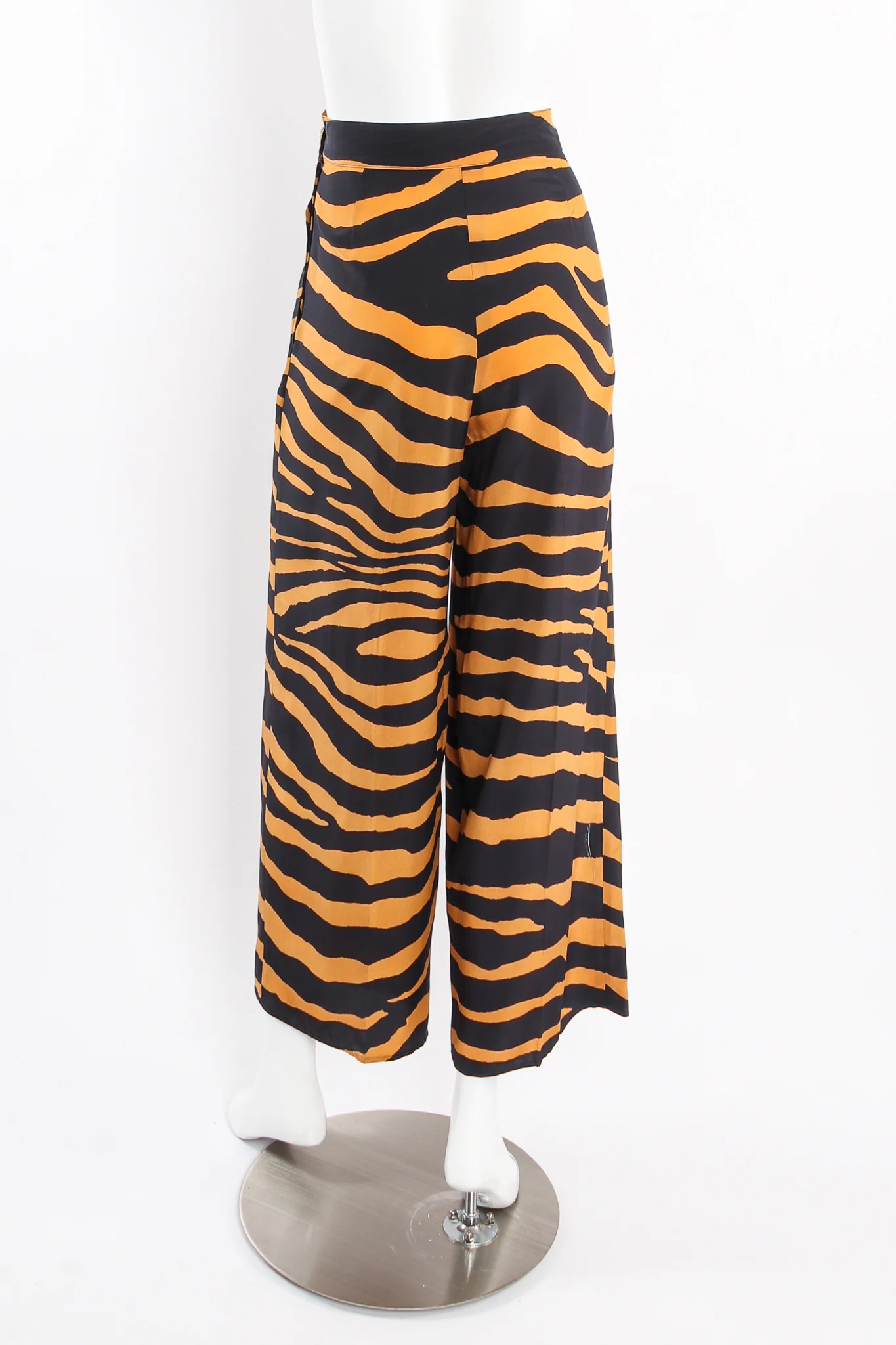Tiger Stripe Silk Jacket & Pant Suit - Image 11