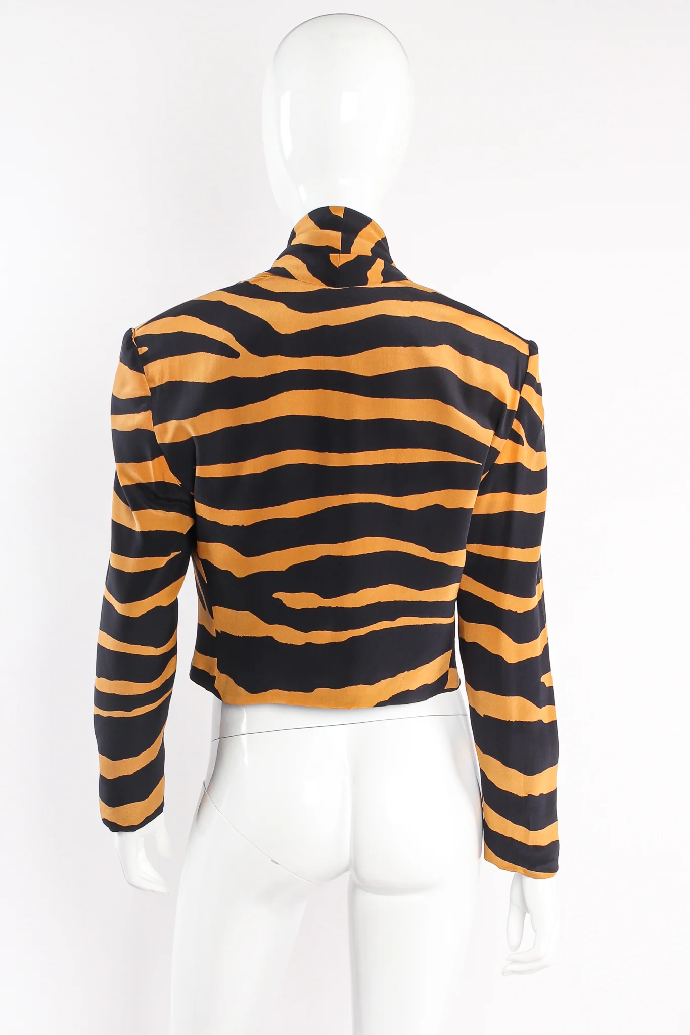 Tiger Stripe Silk Jacket & Pant Suit - Image 7
