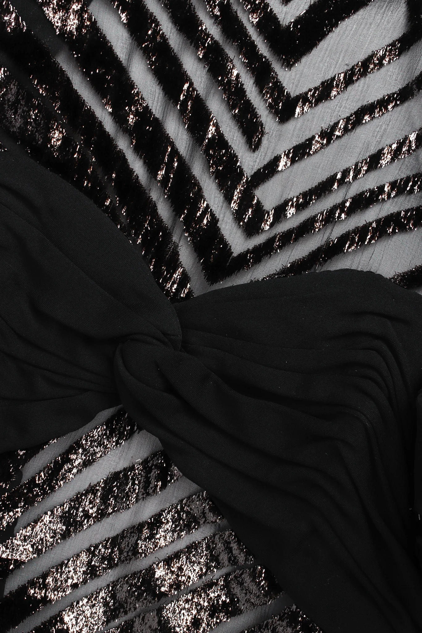 Tinsel Chevron Stripe Silk Dress - Image 5