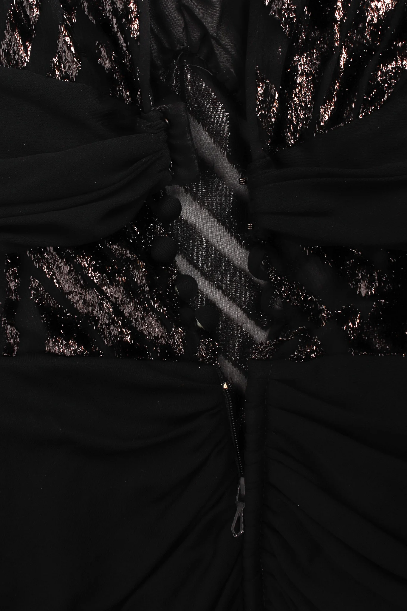 Tinsel Chevron Stripe Silk Dress - Image 9
