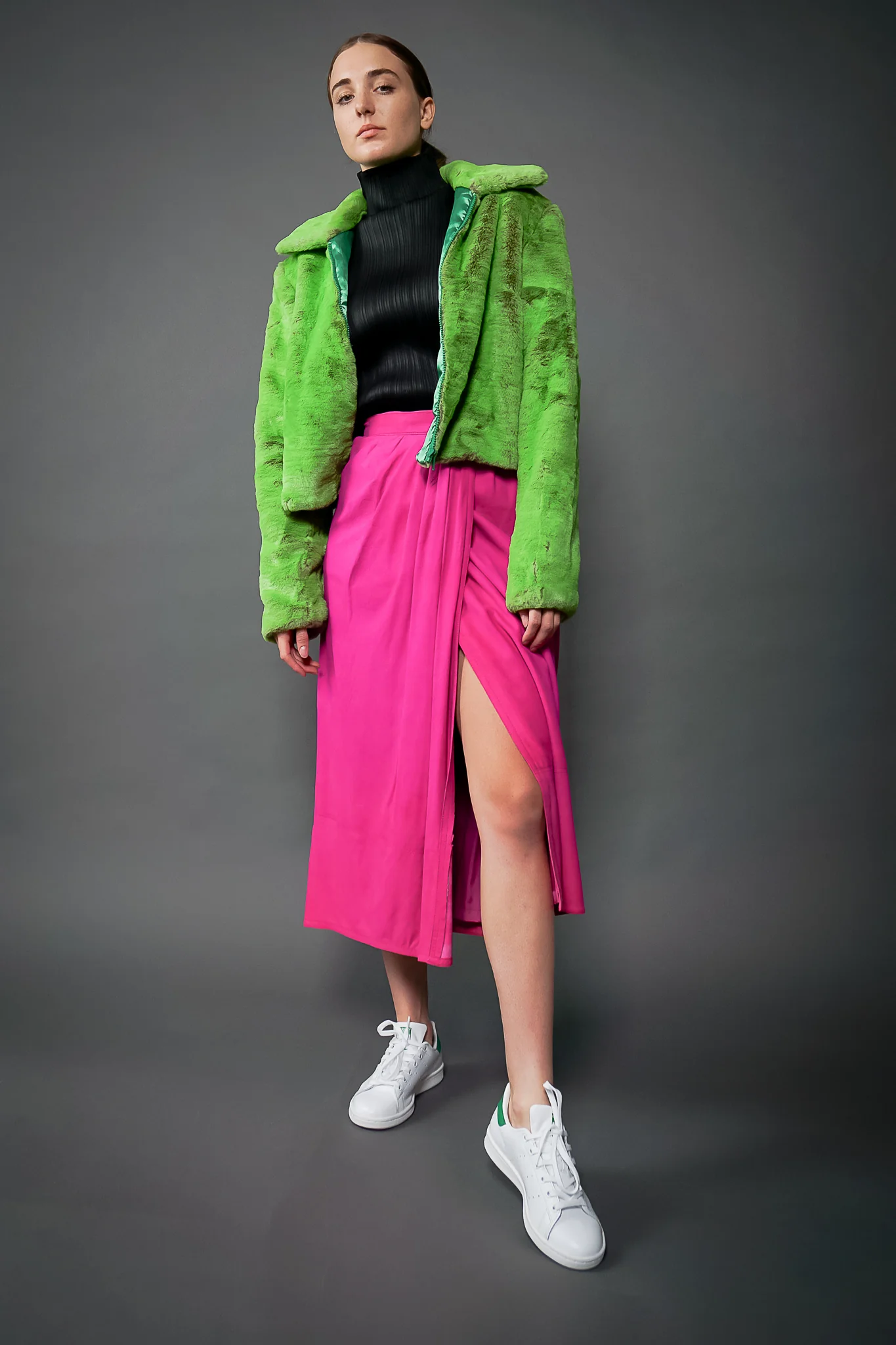 Tissue Suede Wrap Skirt - Image 2