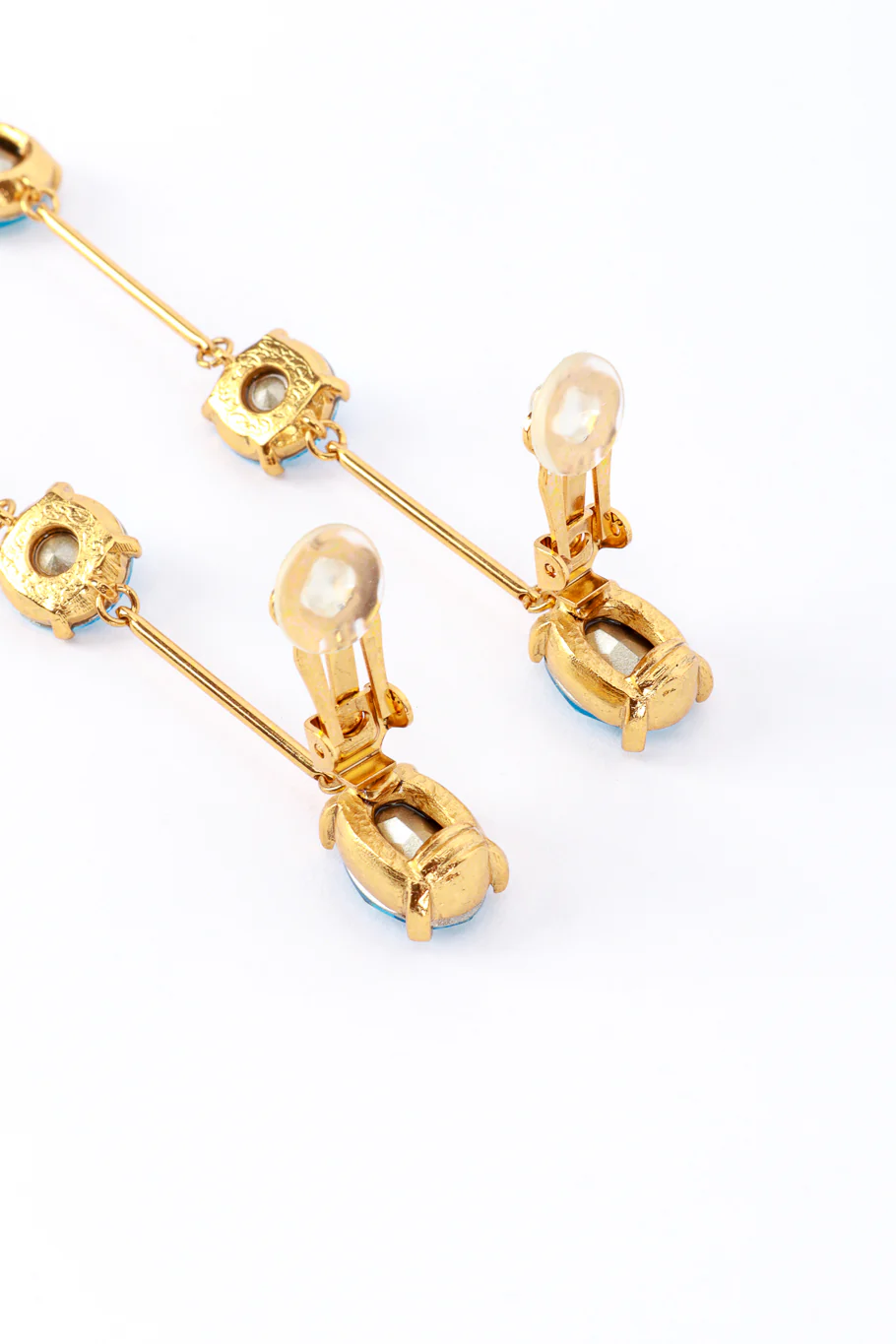 Topaz Shoulder Duster Bar Link Earrings - Image 4