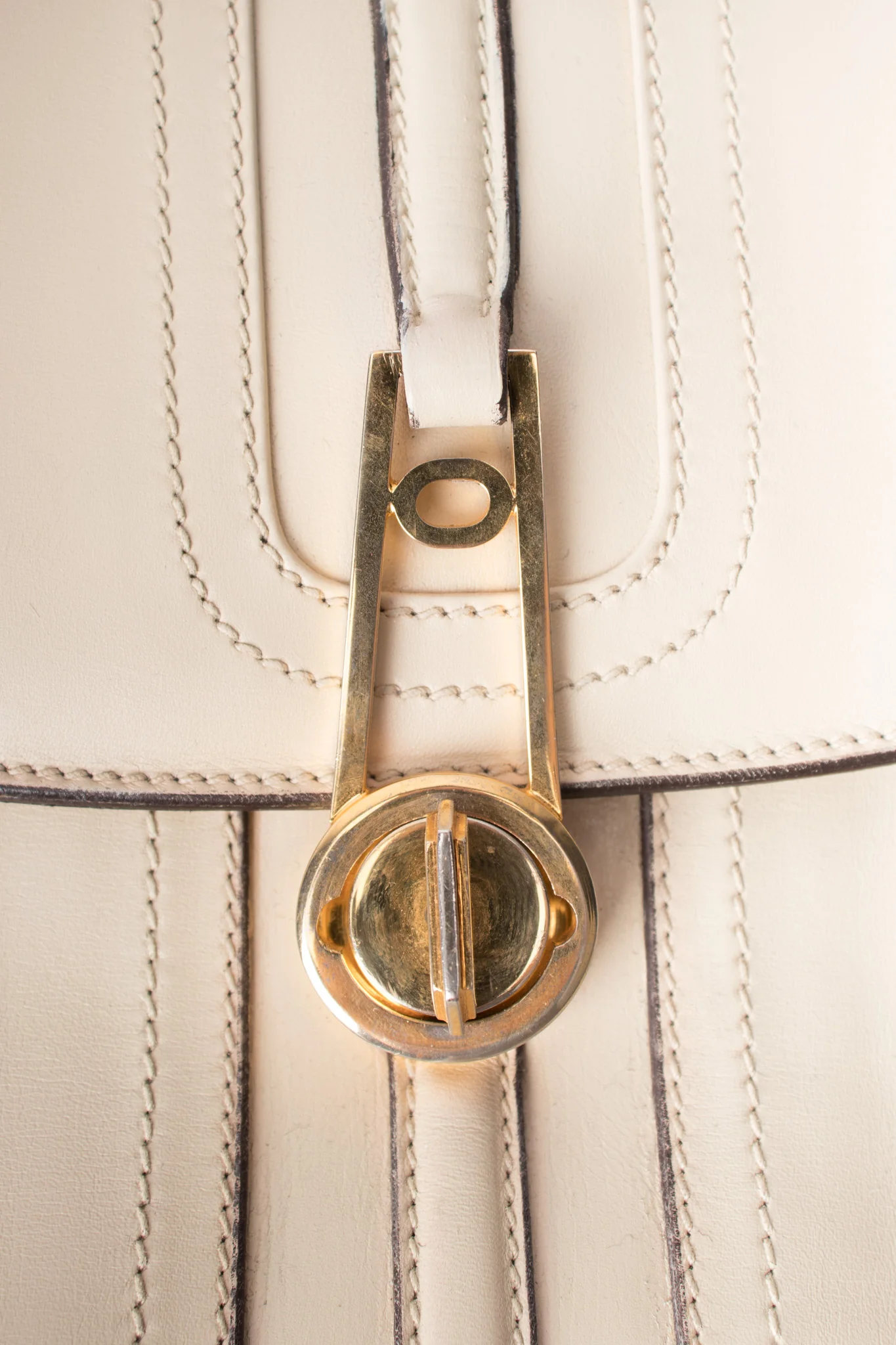 Topstitched Leather Shoulder Bag - Image 13