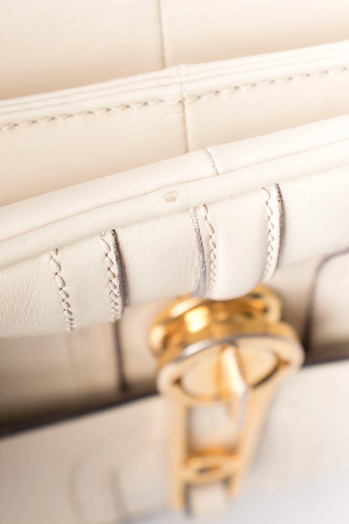 Topstitched Leather Shoulder Bag - Image 21