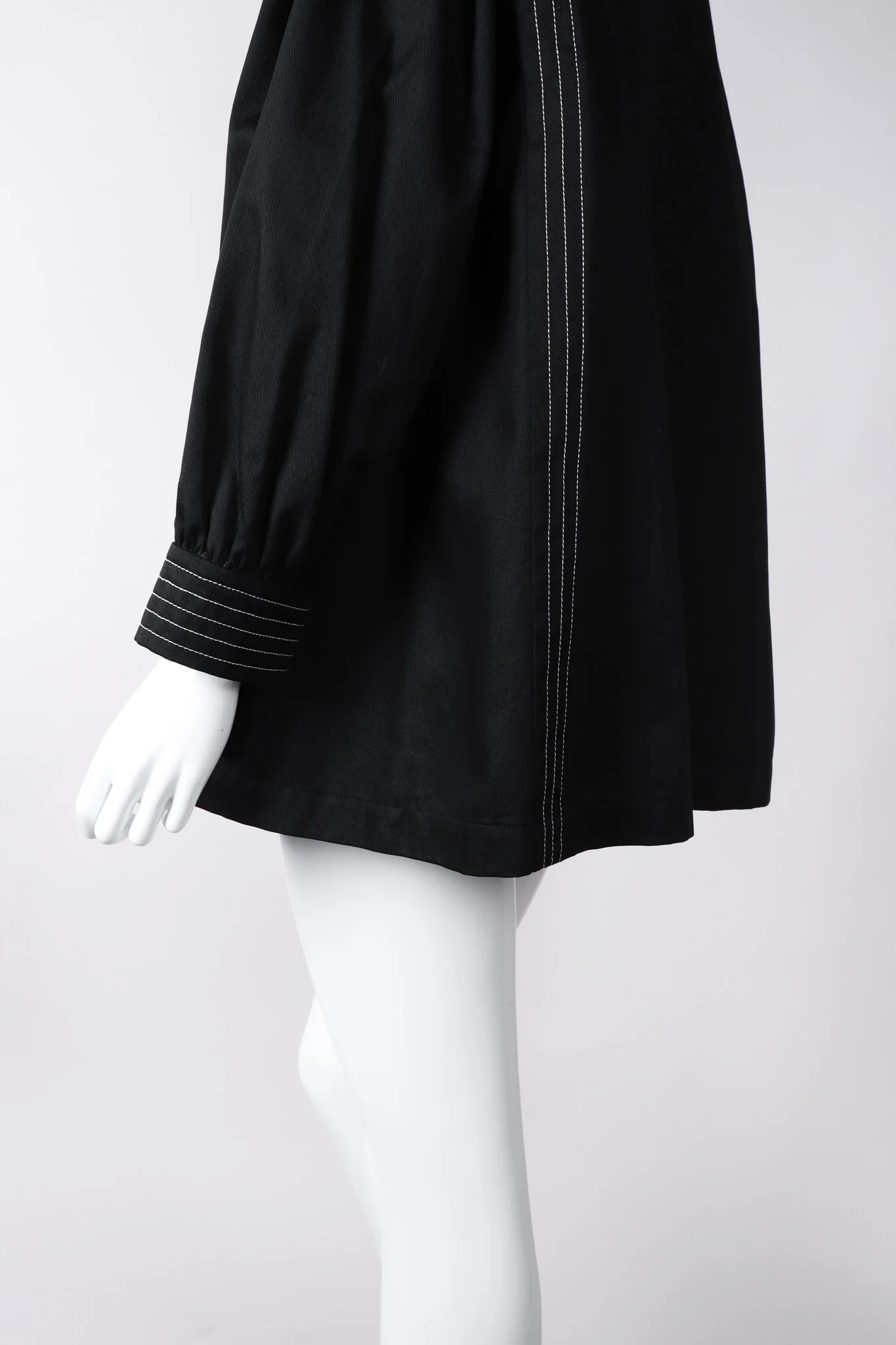 Topstitched Swing Coat