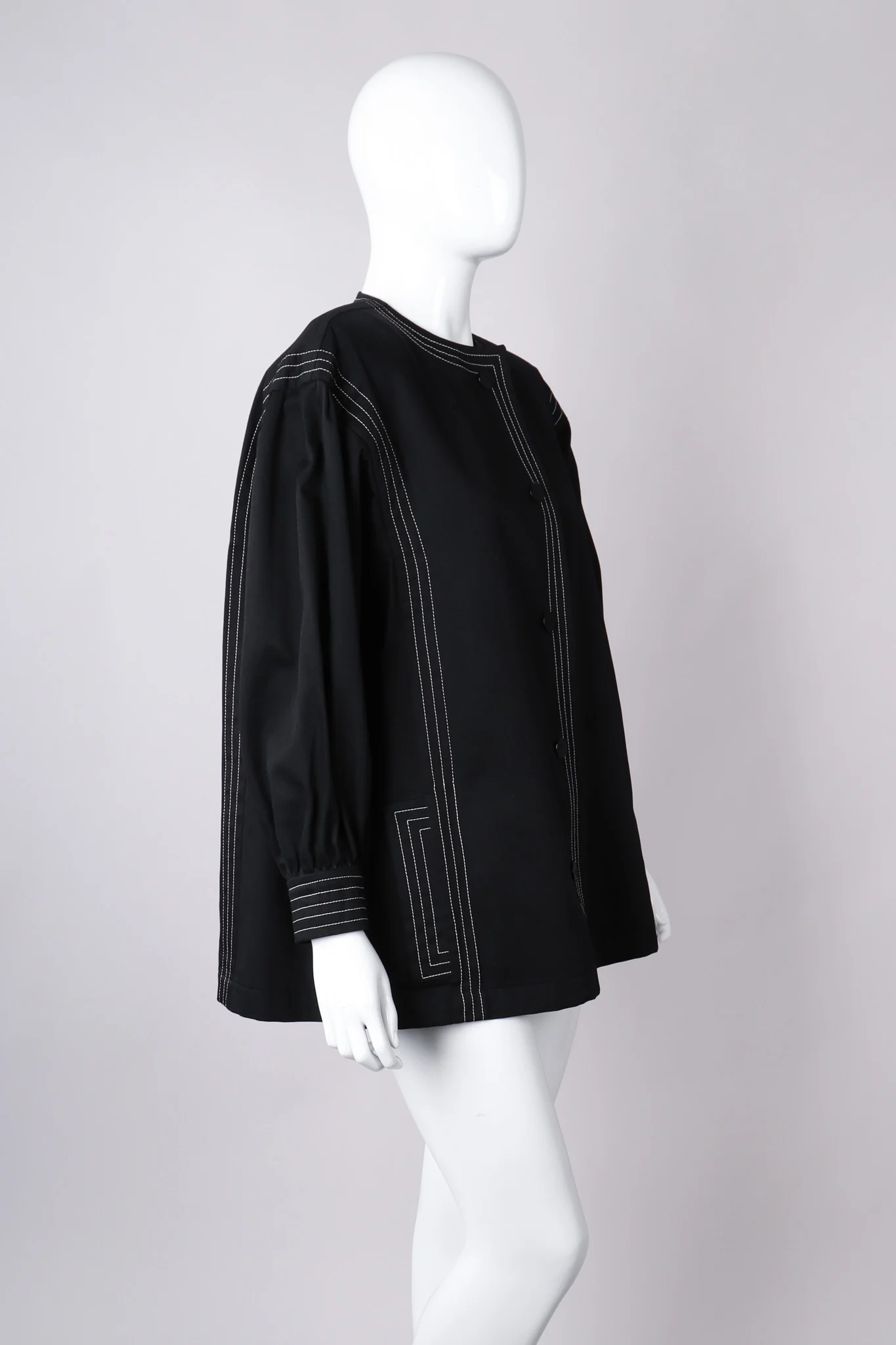 Topstitched Swing Coat - Image 3