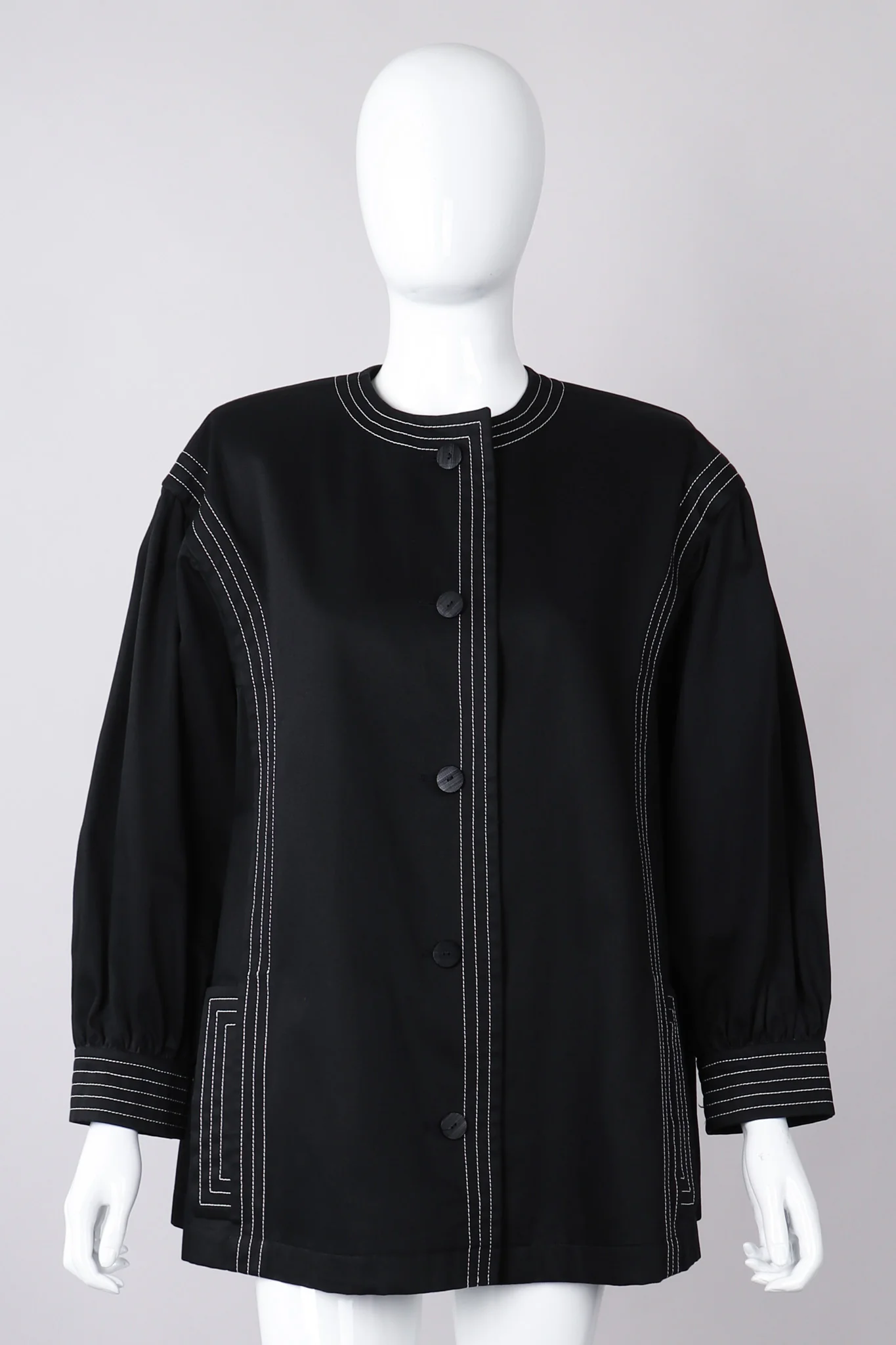Topstitched Swing Coat - Image 4