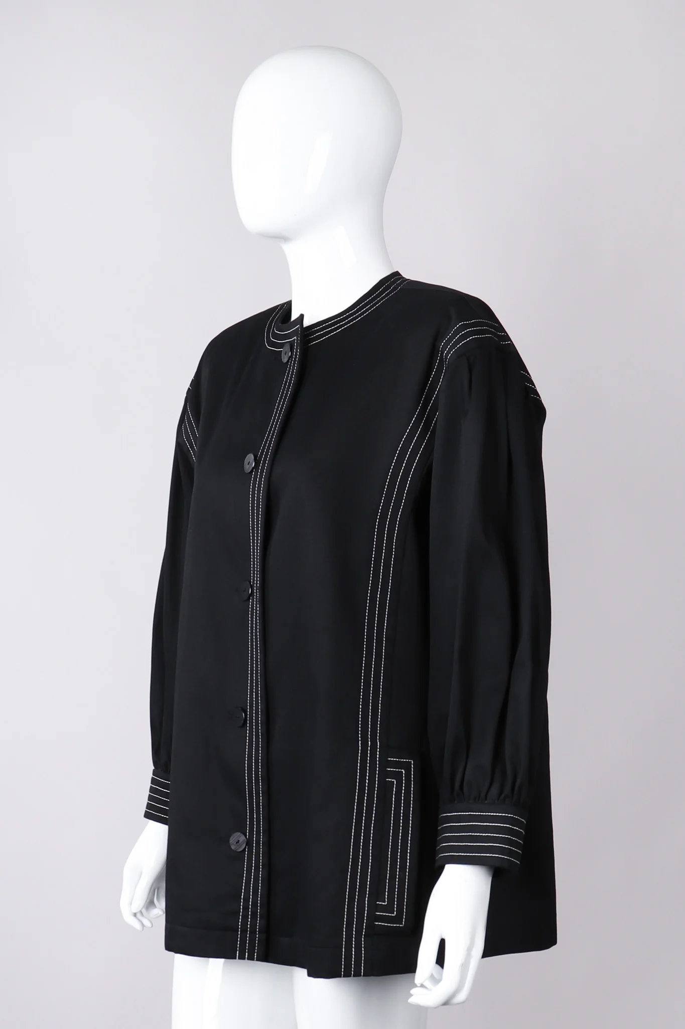 Topstitched Swing Coat - Image 5
