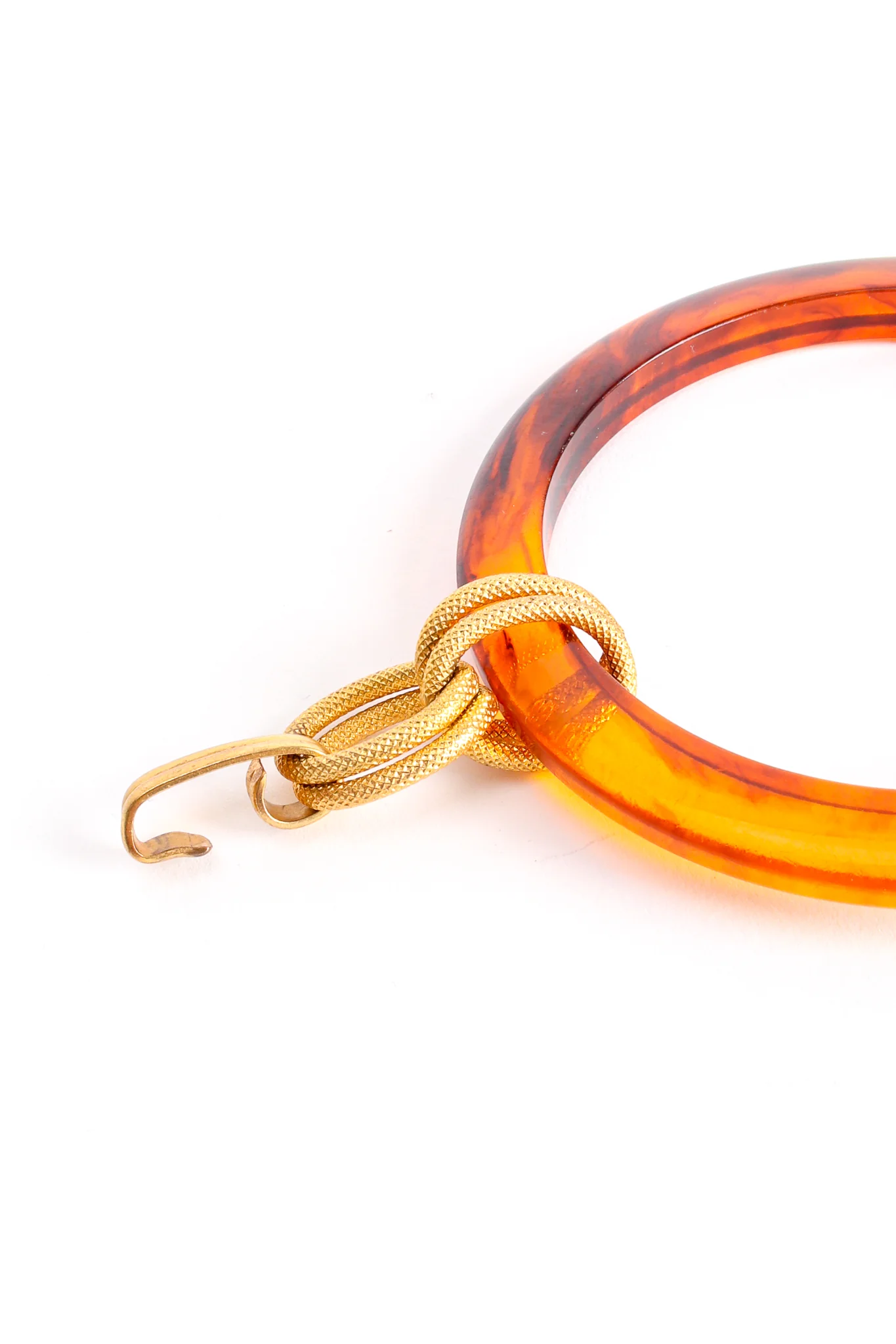Tortoise Lucite Rings Chain Link Belt - Image 7