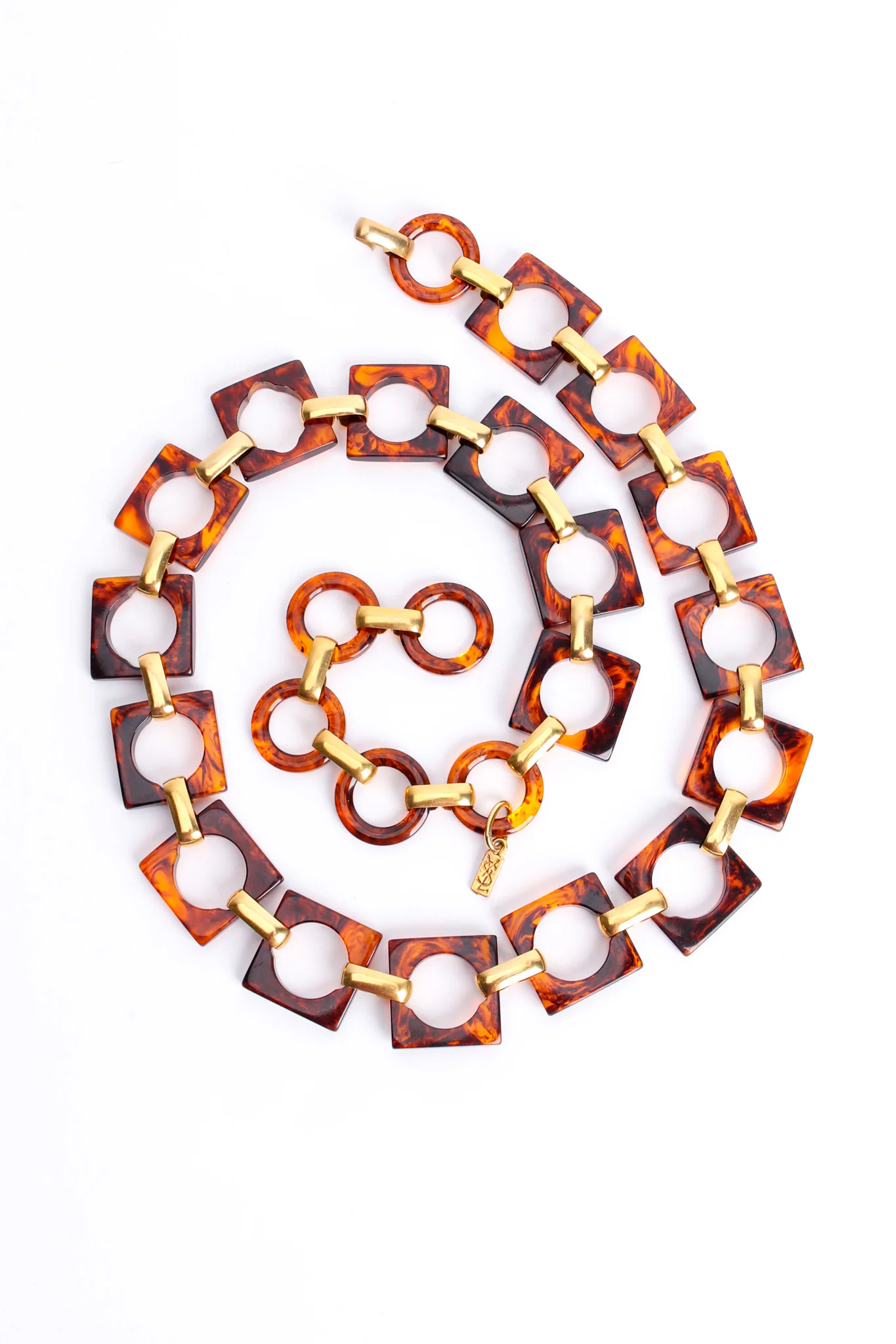 Tortoise Square Link Chain Belt - Image 3