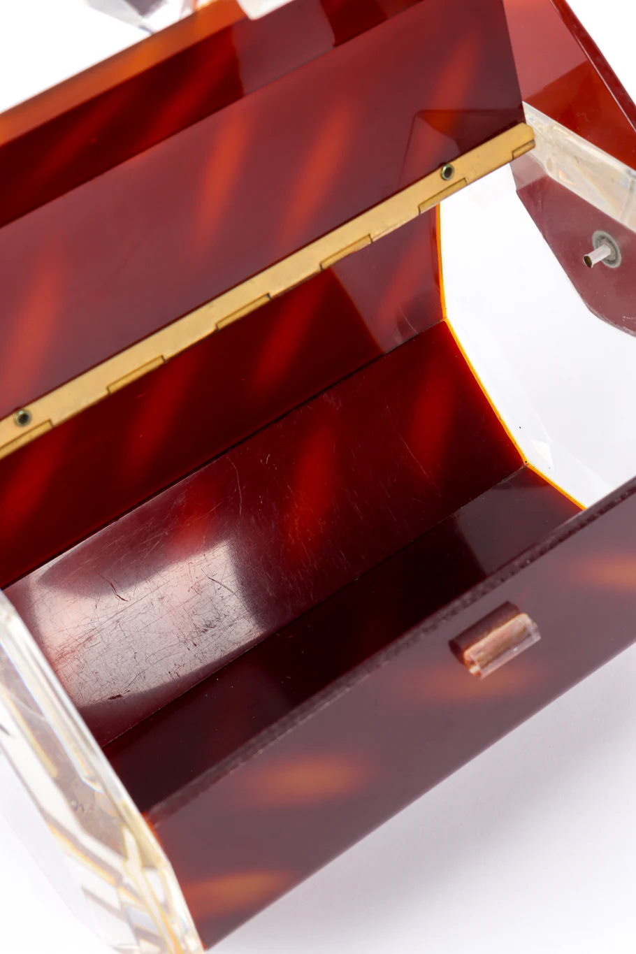 Tortoiseshell Lucite Box Bag - Image 7