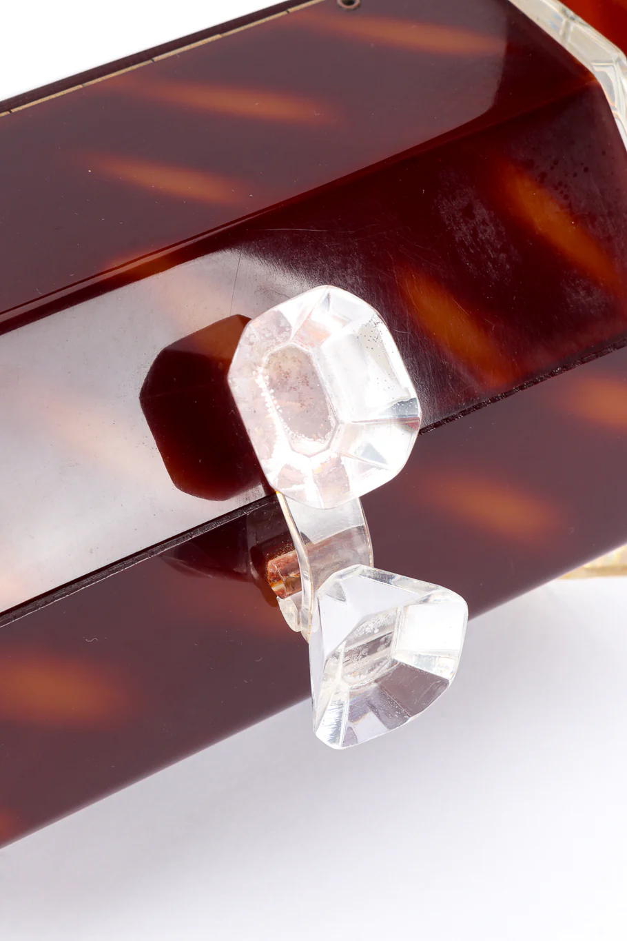Tortoiseshell Lucite Box Bag - Image 9