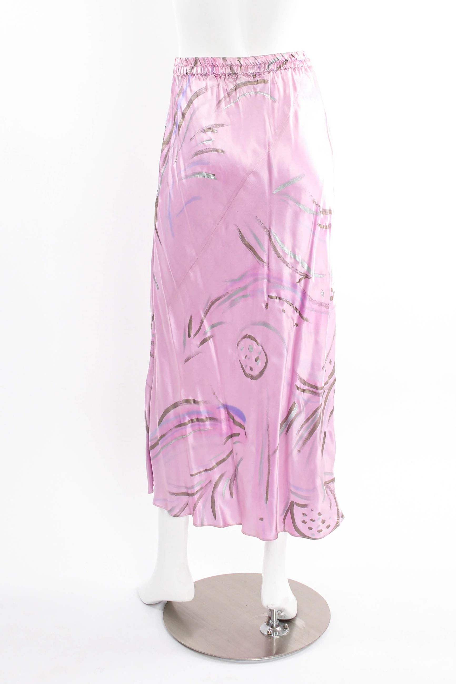 Tranquil Print Silk Top & Skirt Set - Image 12