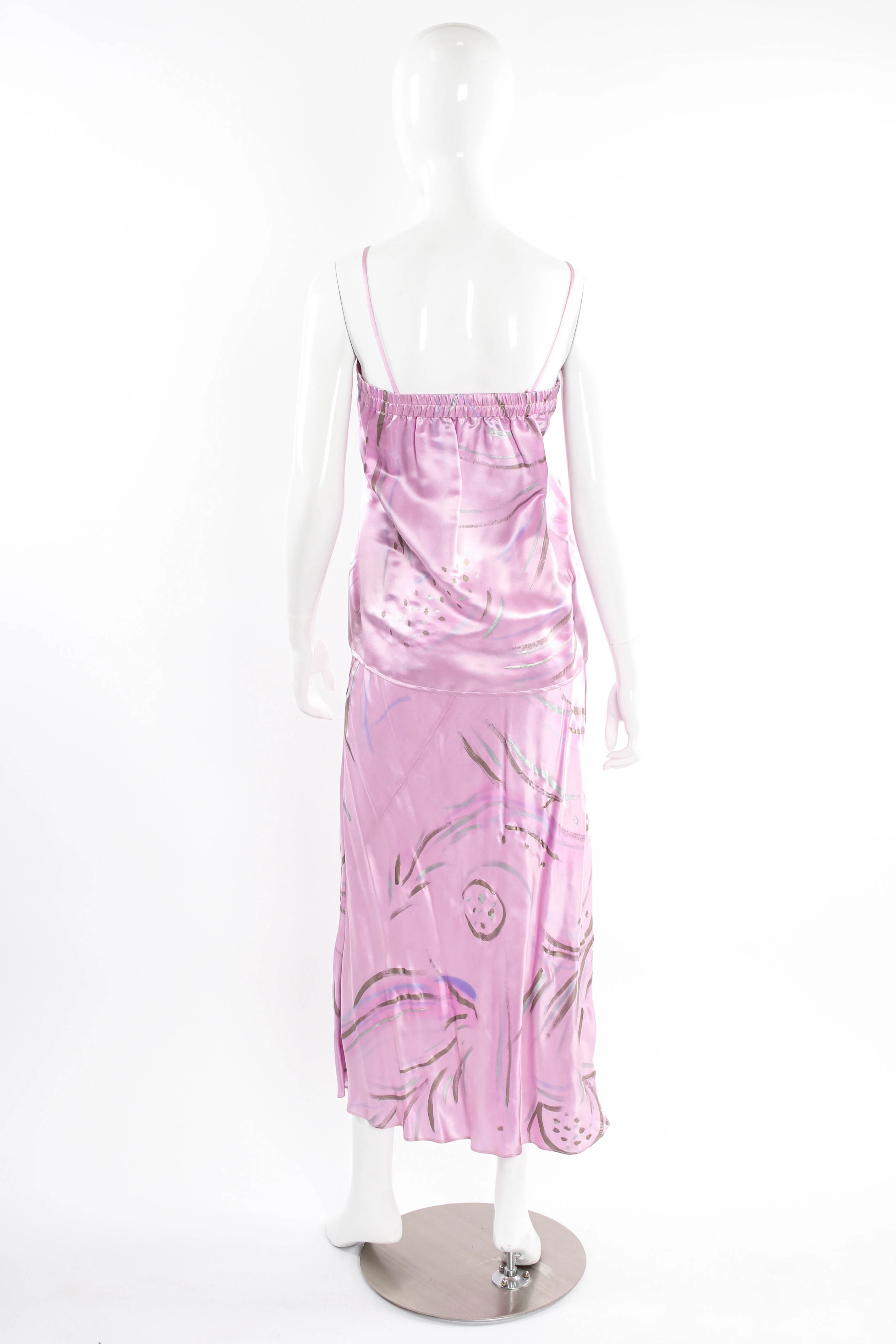 Tranquil Print Silk Top & Skirt Set - Image 7