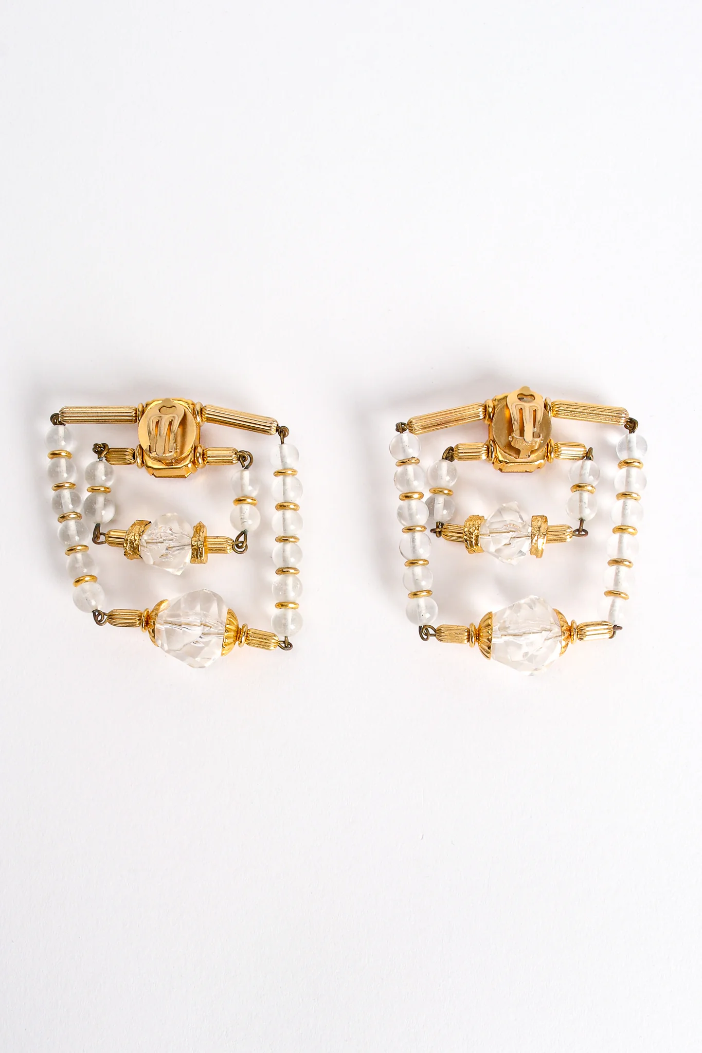 Trapeze Beaded Square Earrings - Image 7
