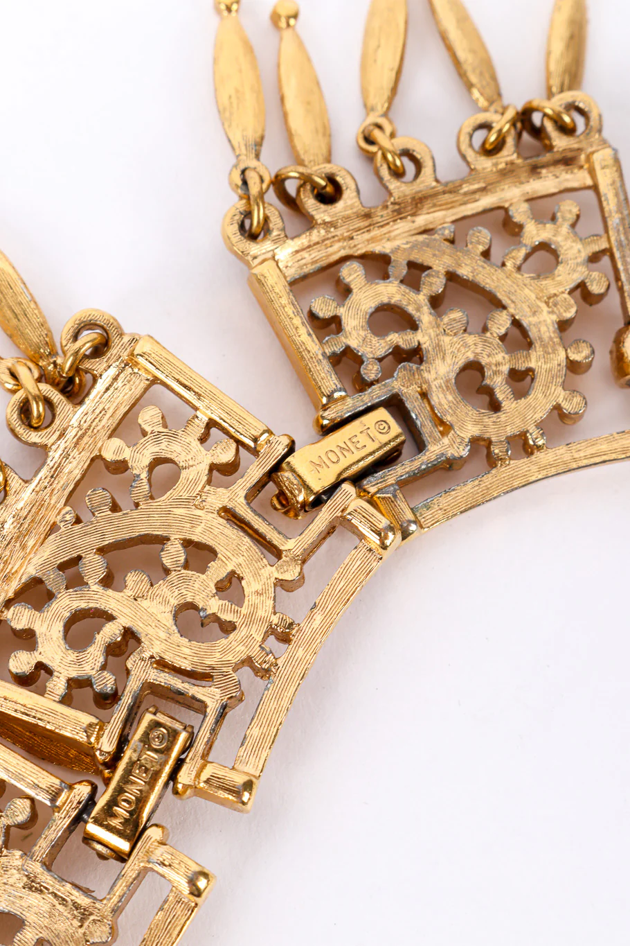 Trapezoid Swirl Link Collar Necklace - Image 10