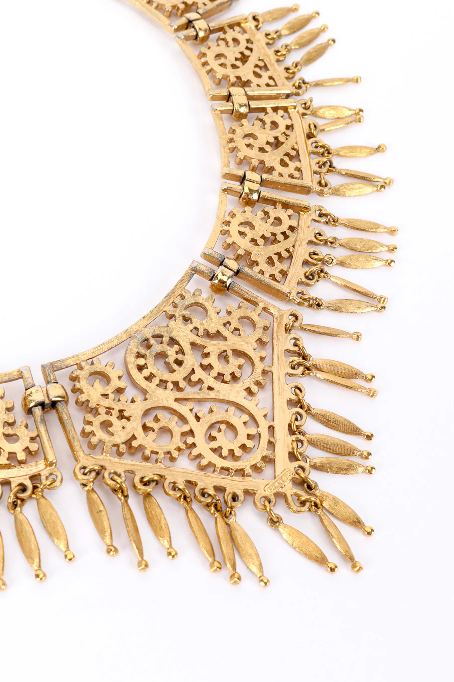 Trapezoid Swirl Link Collar Necklace - Image 6