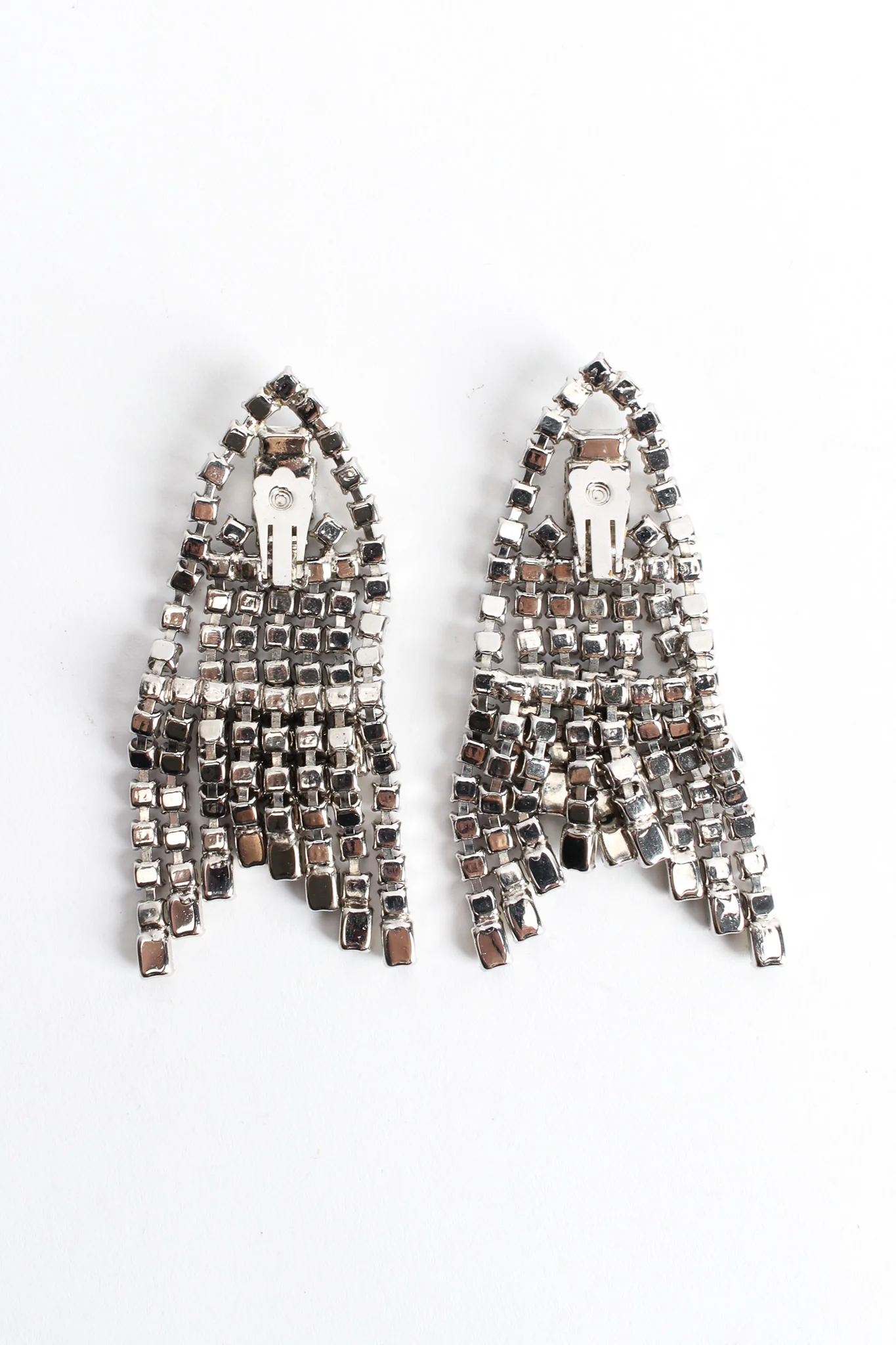 Triangle Rhinestone Waterfall Earrings - Image 3