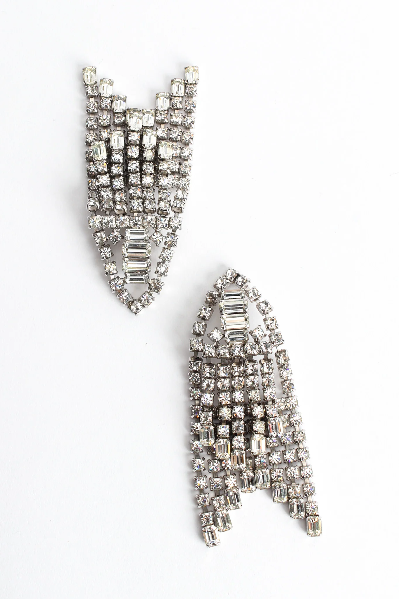 Triangle Rhinestone Waterfall Earrings - Image 6