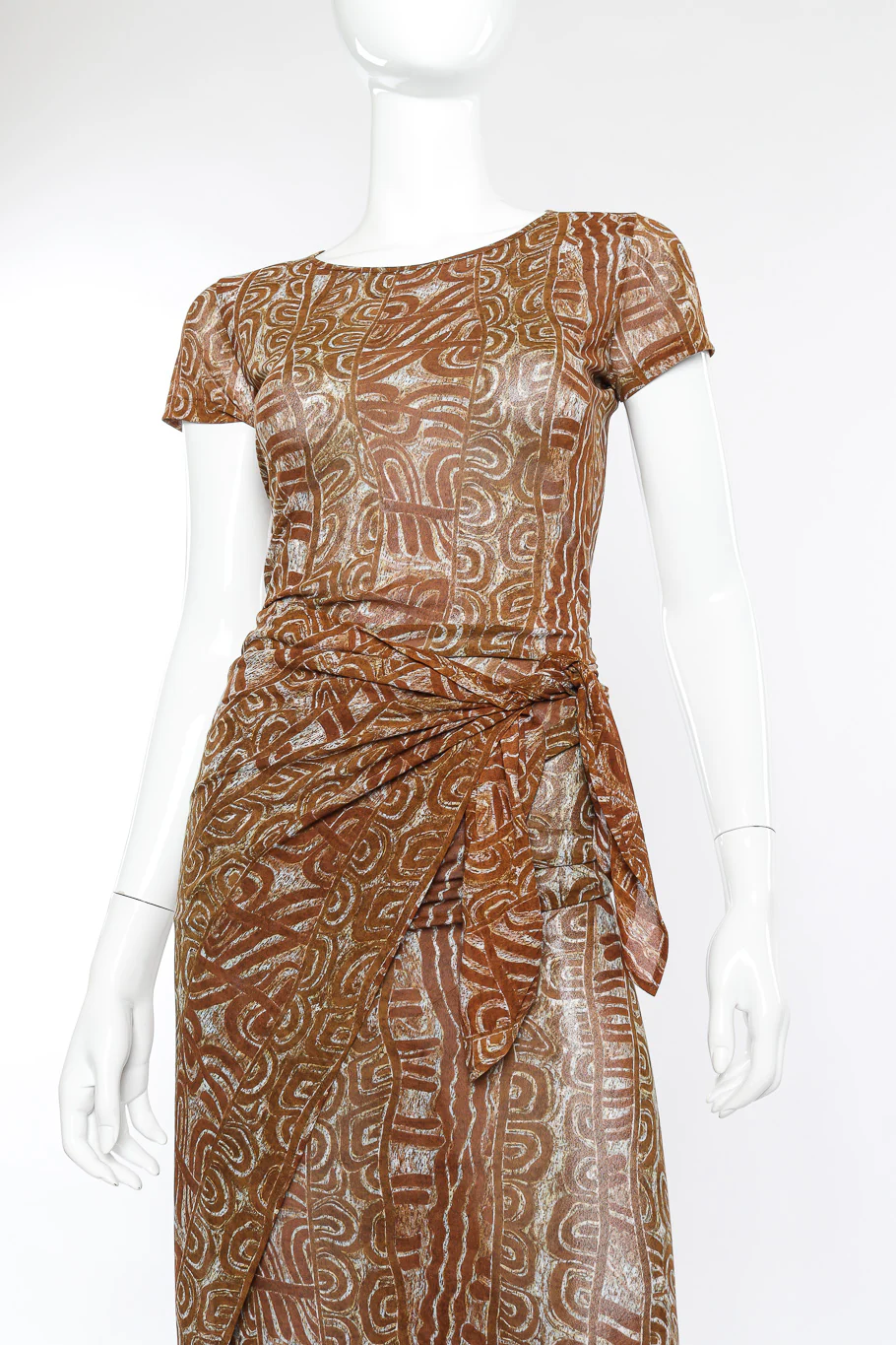 Tribal Wrap Dress - Image 4