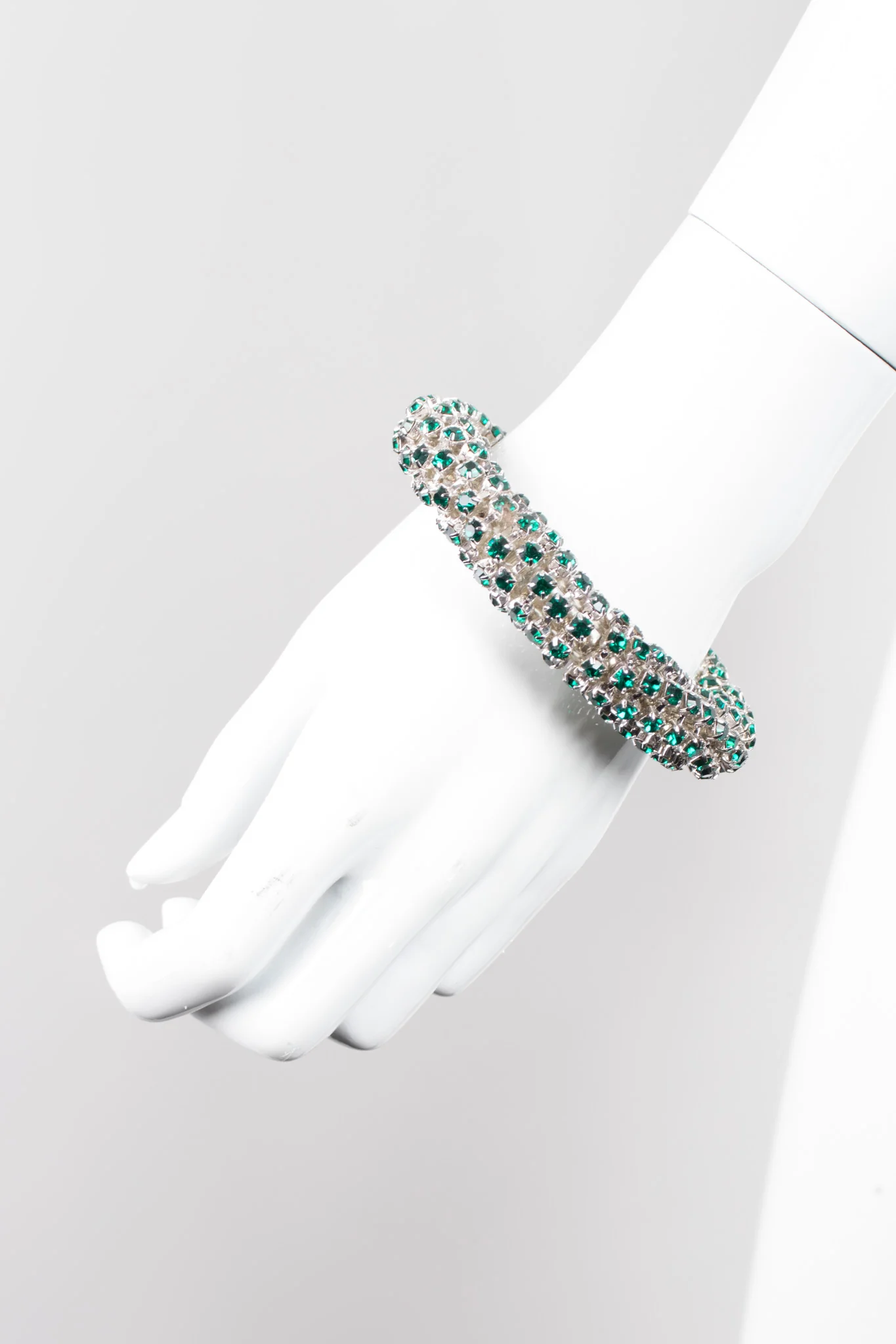Tricolor Rhinestone Bangle Set - Image 10