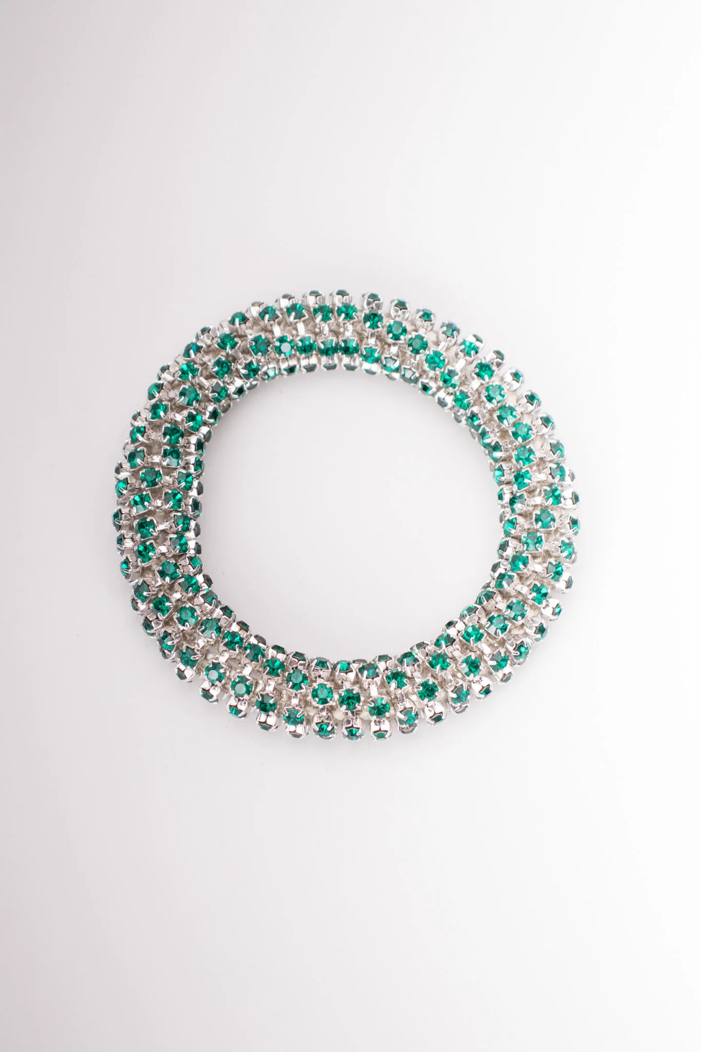 Tricolor Rhinestone Bangle Set - Image 4