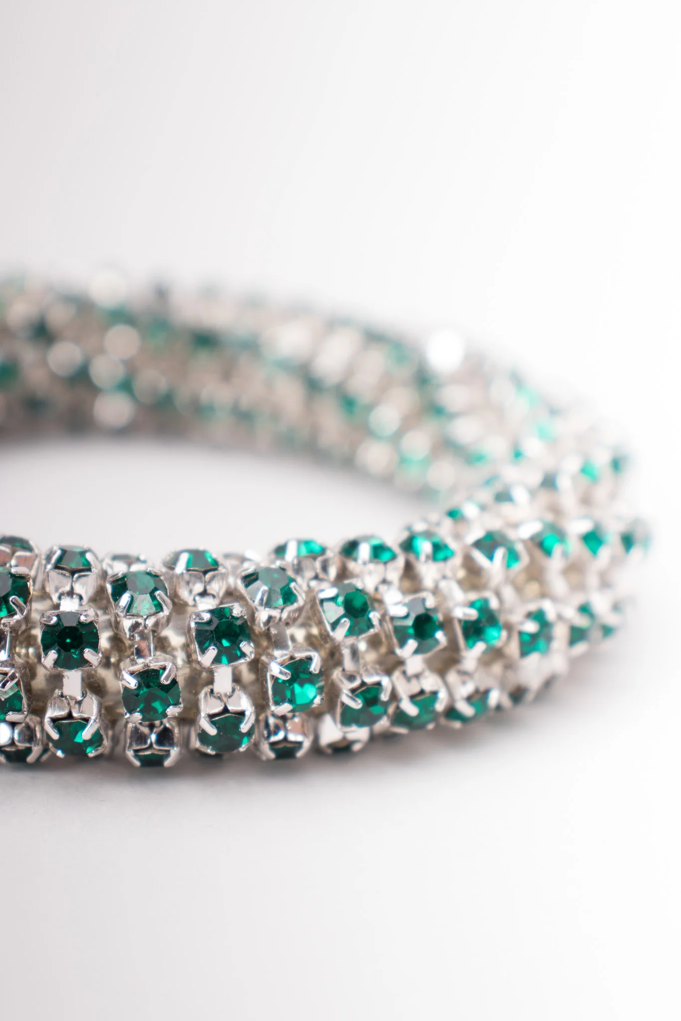 Tricolor Rhinestone Bangle Set - Image 5