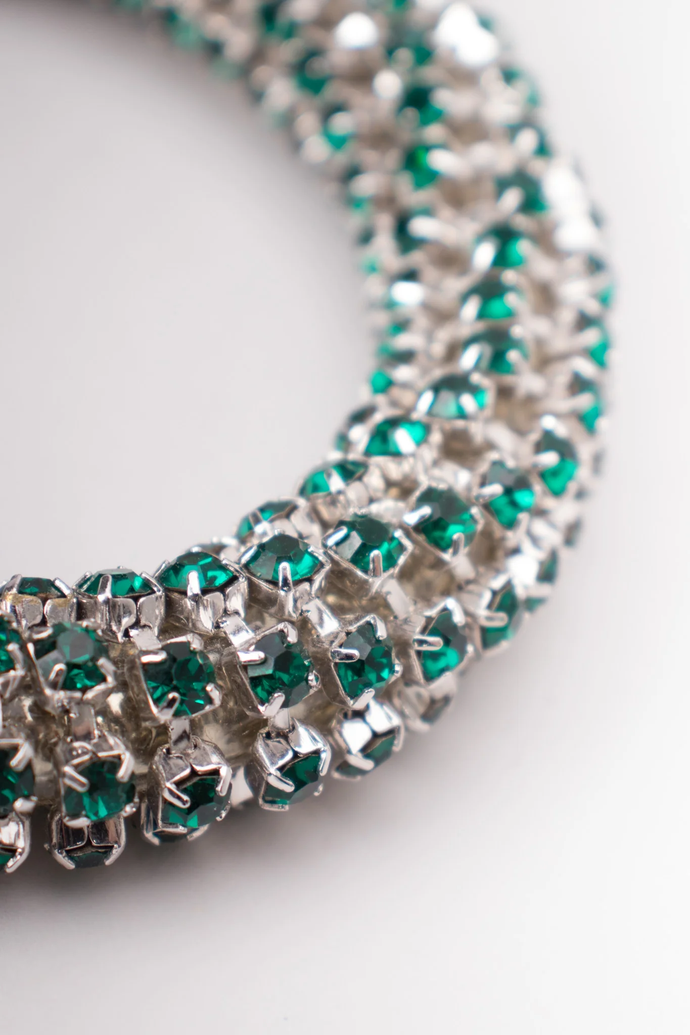 Tricolor Rhinestone Bangle Set - Image 6
