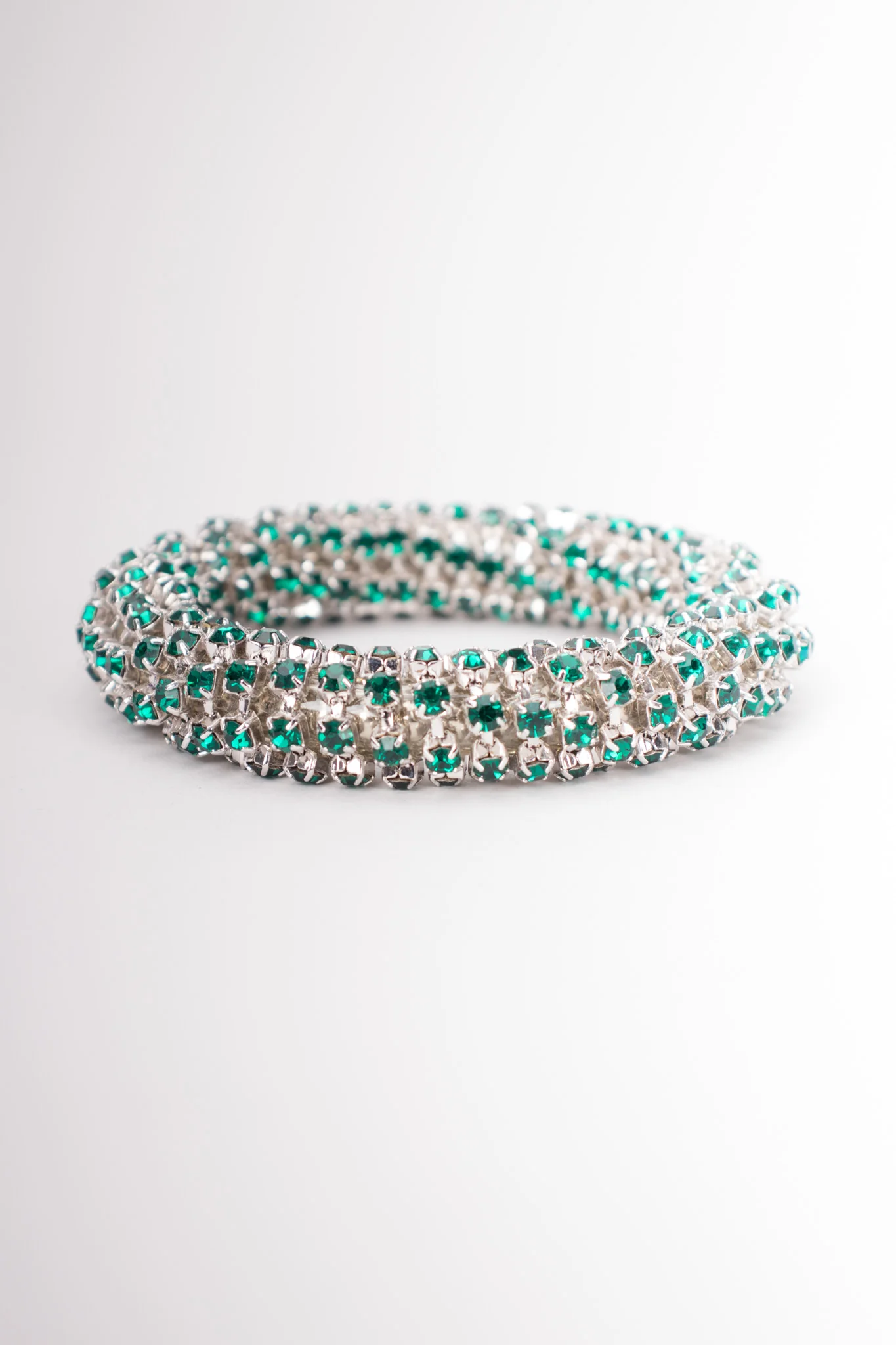 Tricolor Rhinestone Bangle Set - Image 8