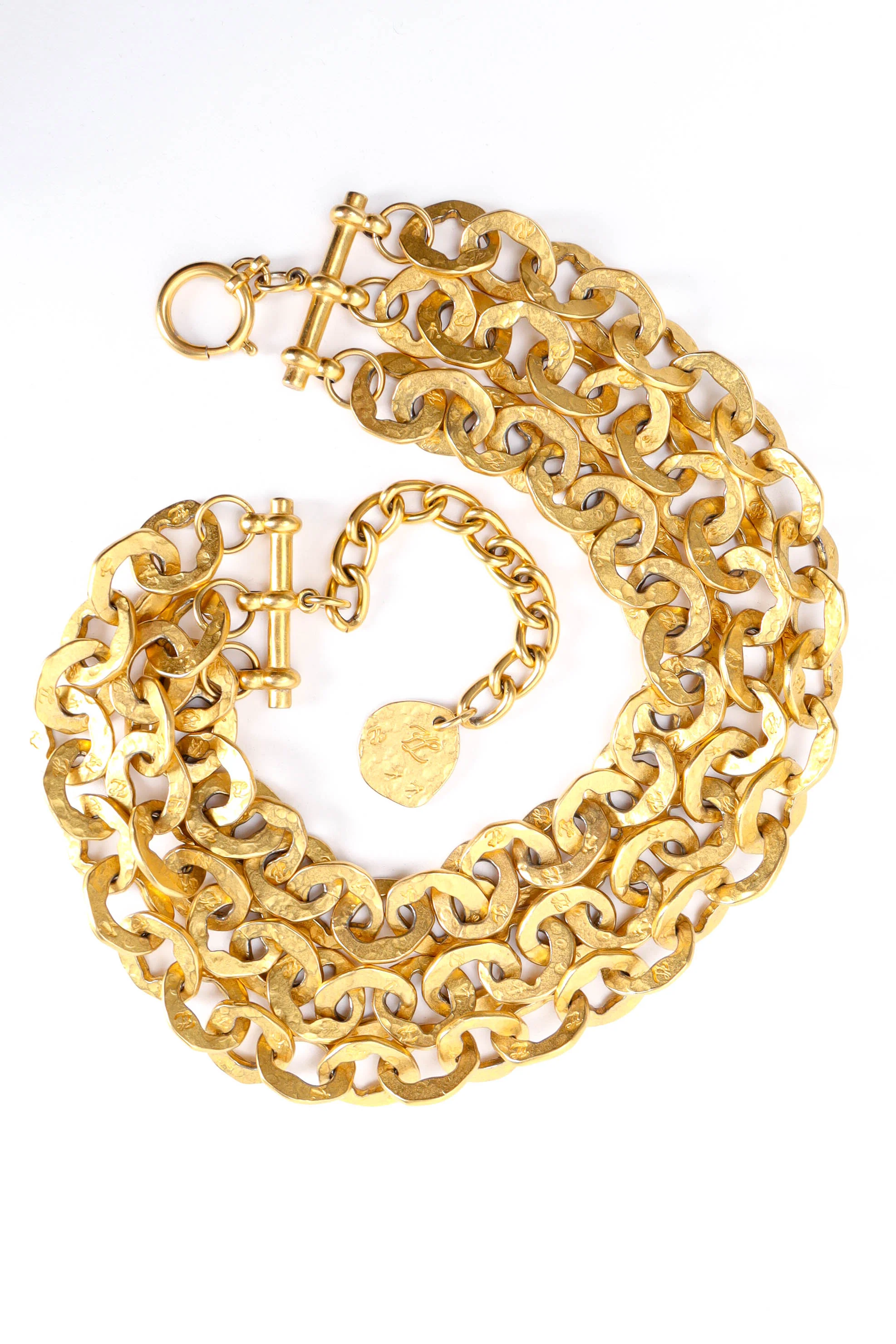 1990s Signature "KL" Initials Tiered Chain Necklace