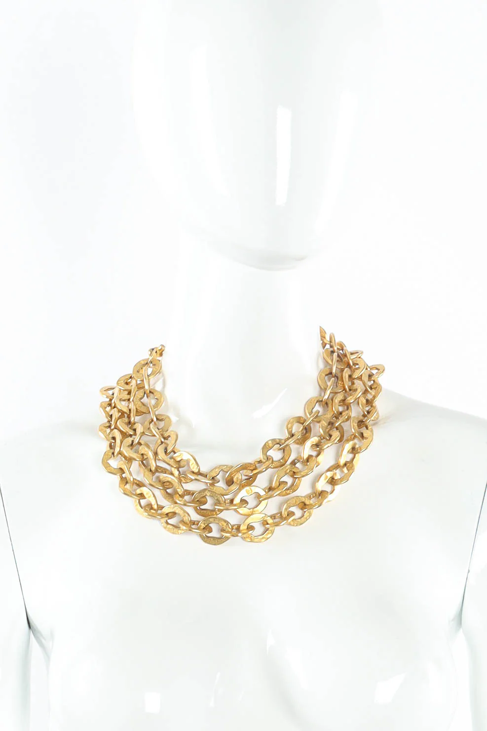 1990s Signature "KL" Initials Tiered Chain Necklace - Image 2