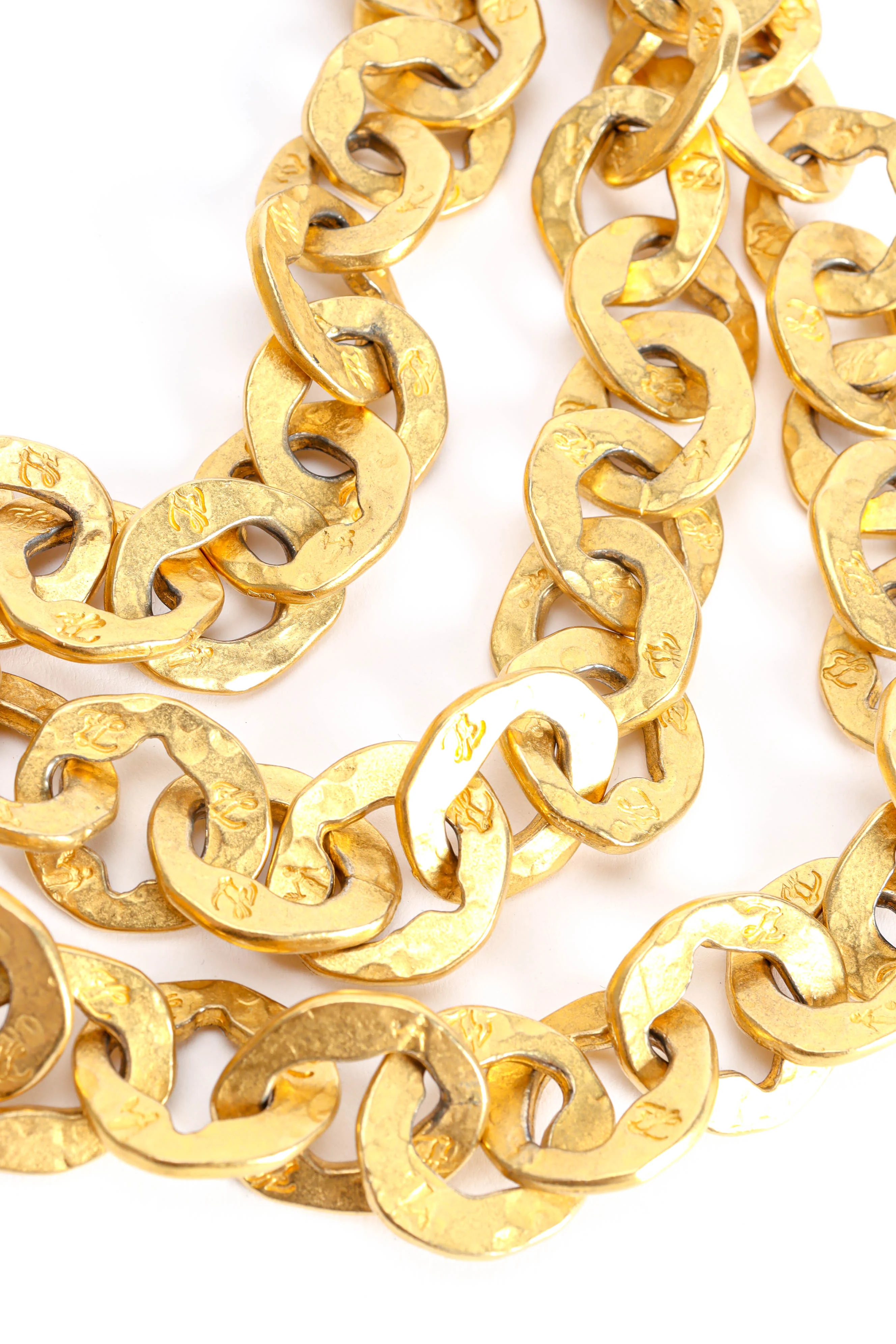 1990s Signature "KL" Initials Tiered Chain Necklace - Image 4