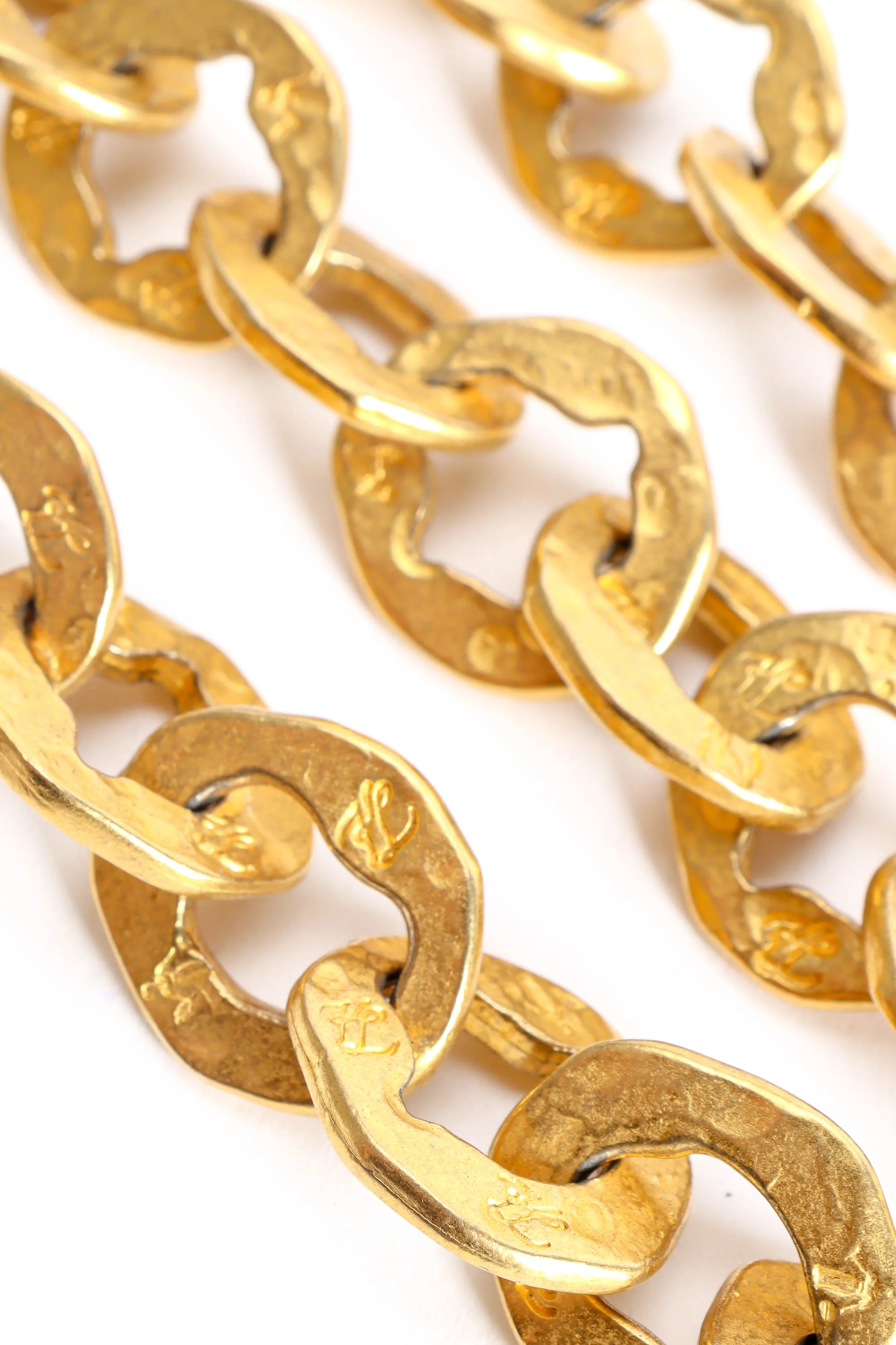 1990s Signature "KL" Initials Tiered Chain Necklace - Image 9