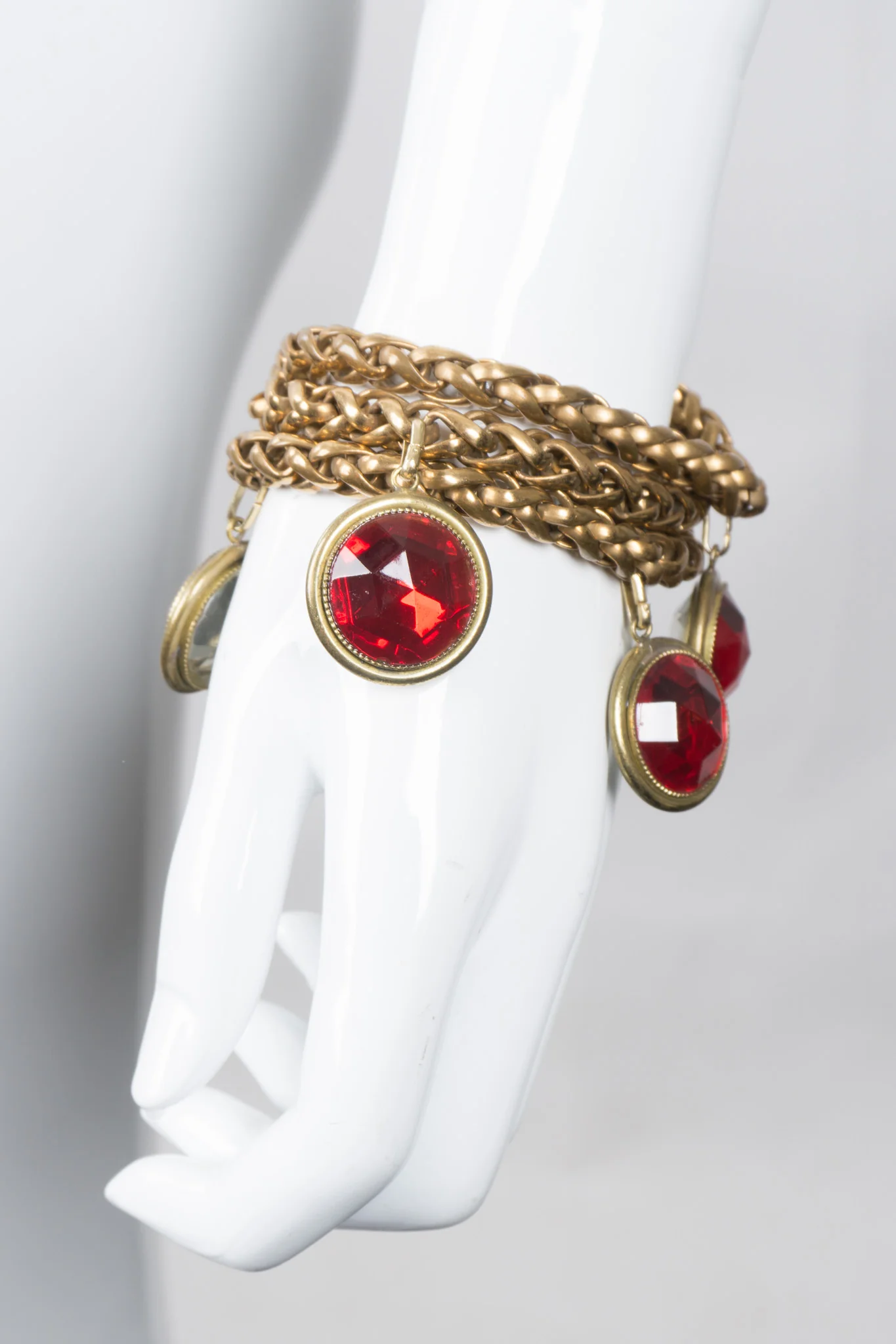 Triple Chain Crystal Bracelet - Image 2