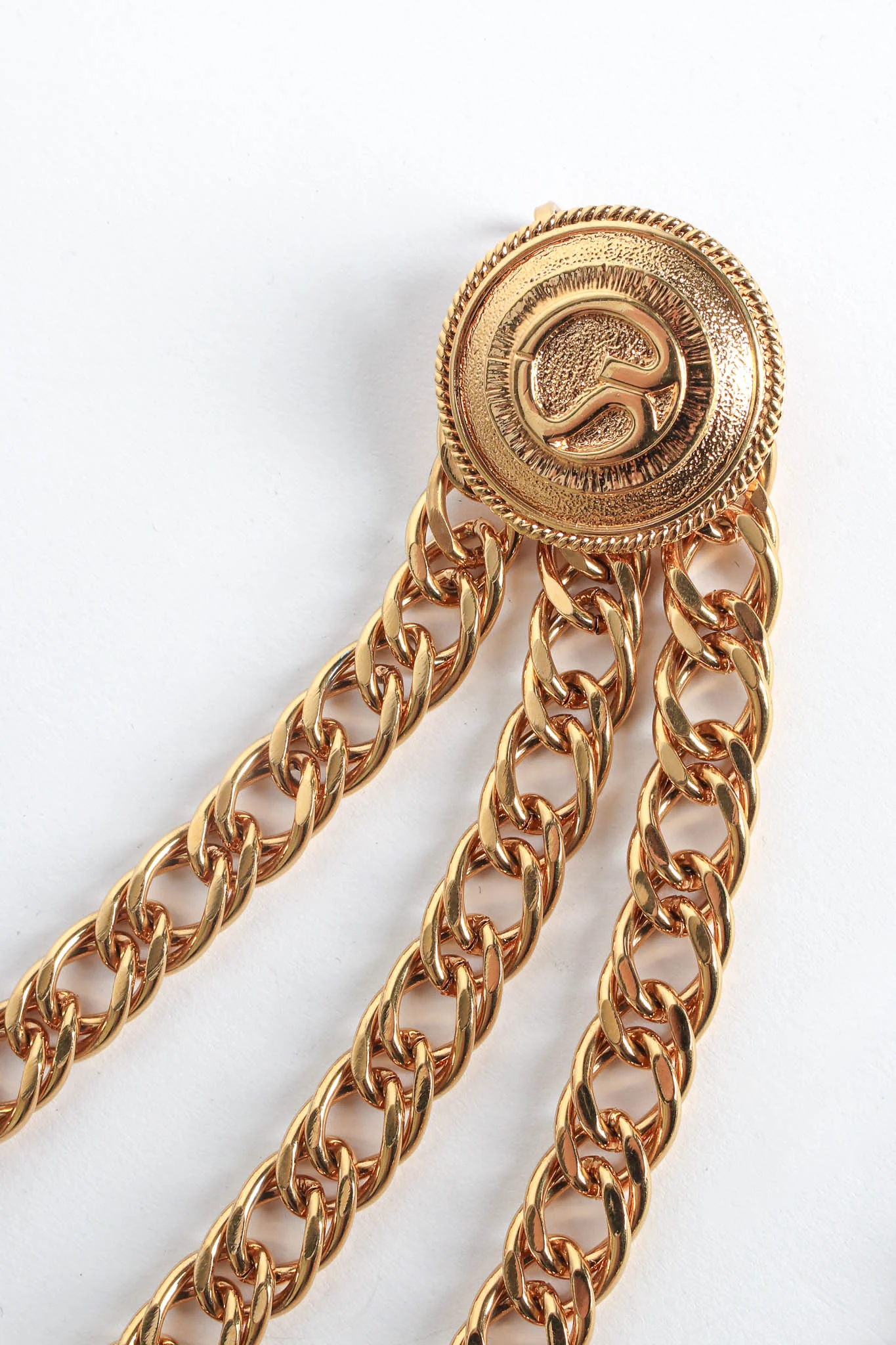Triple Chain Logo Charm Belt - Image 4