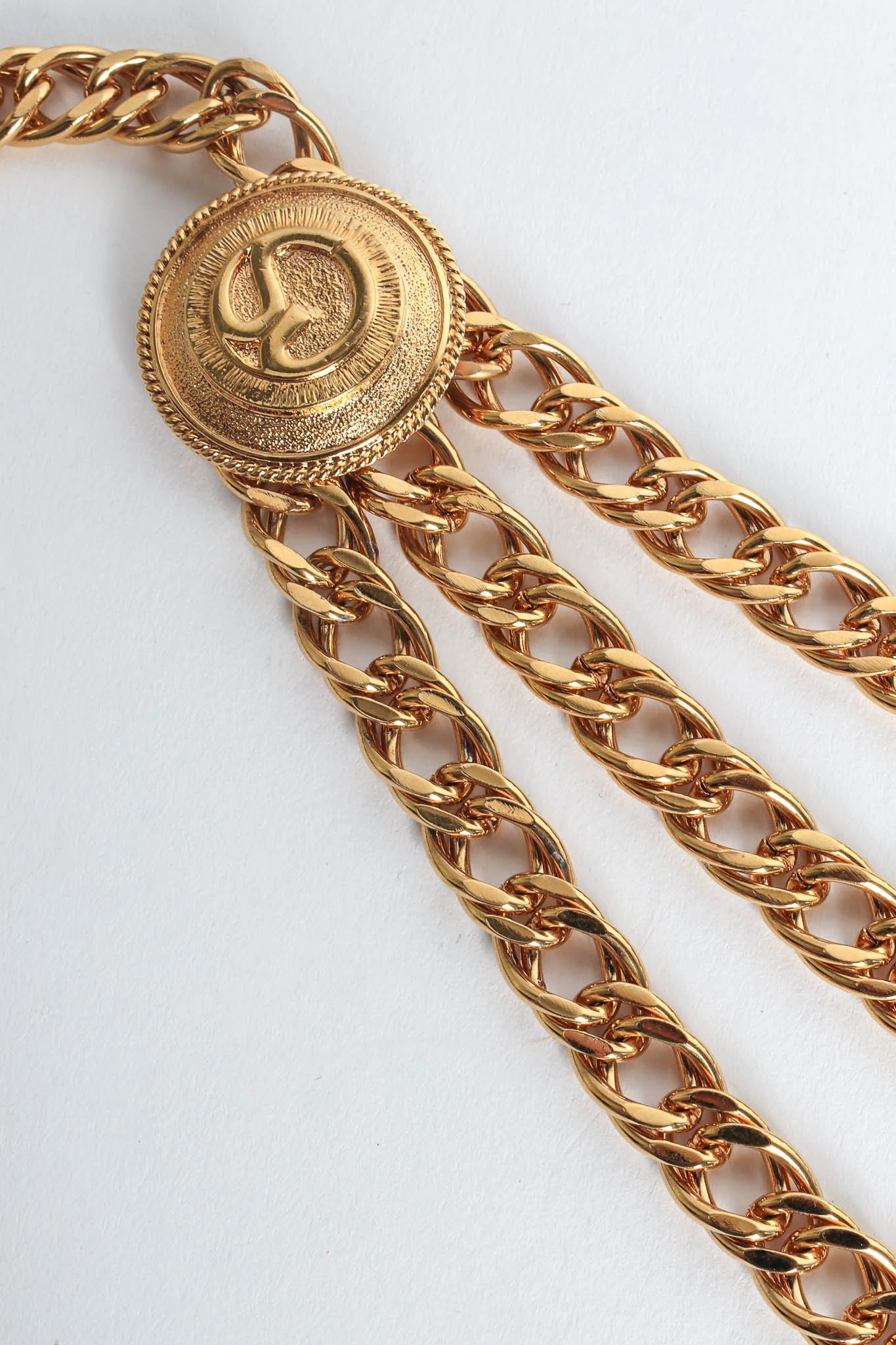 Triple Chain Logo Charm Belt - Image 5
