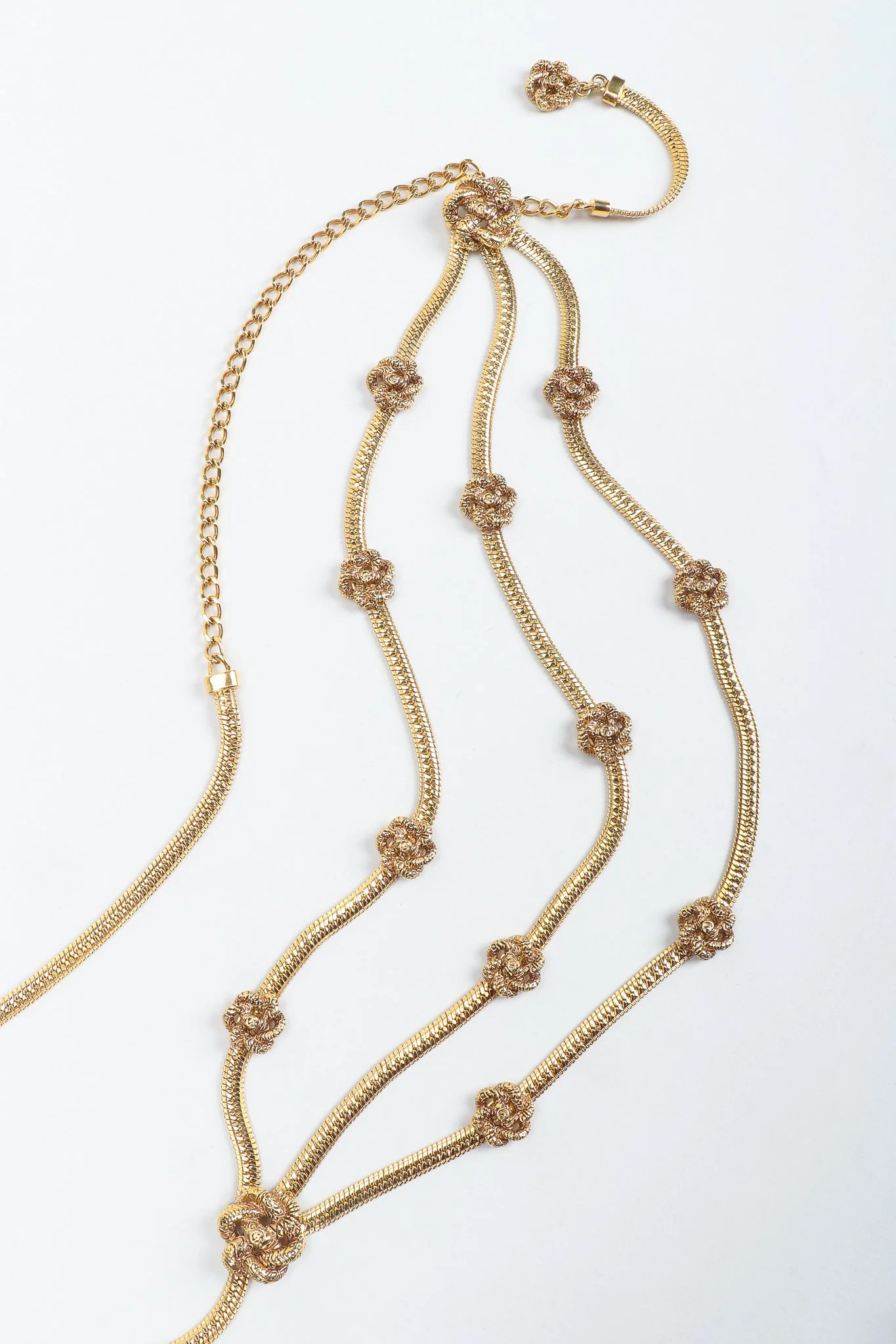 Triple Drape Rosette Chain Belt - Image 2