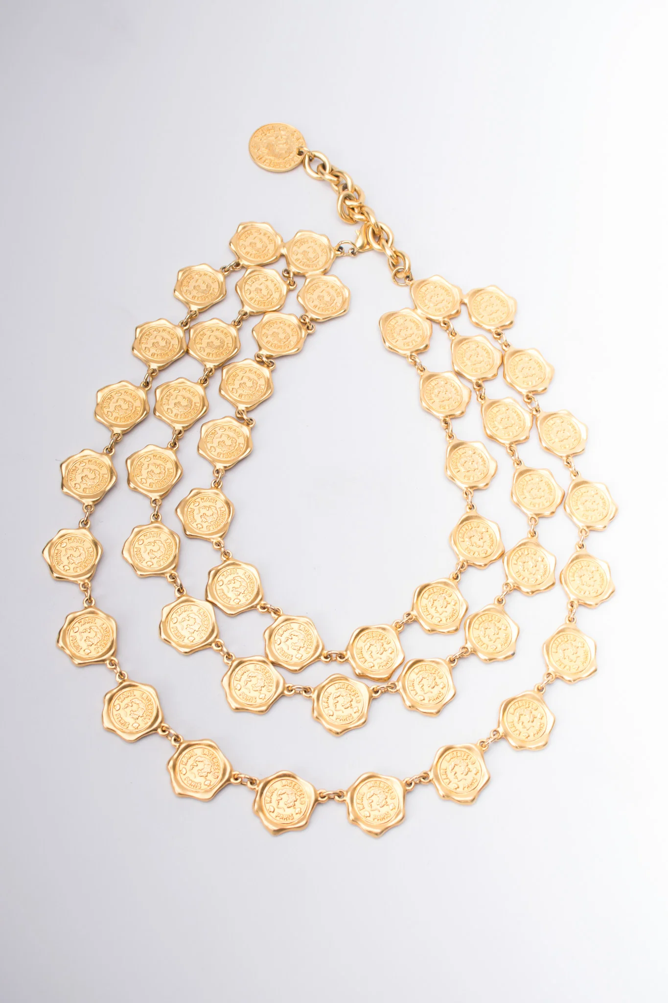 Triple Layer Gold Seal Necklace - Image 6