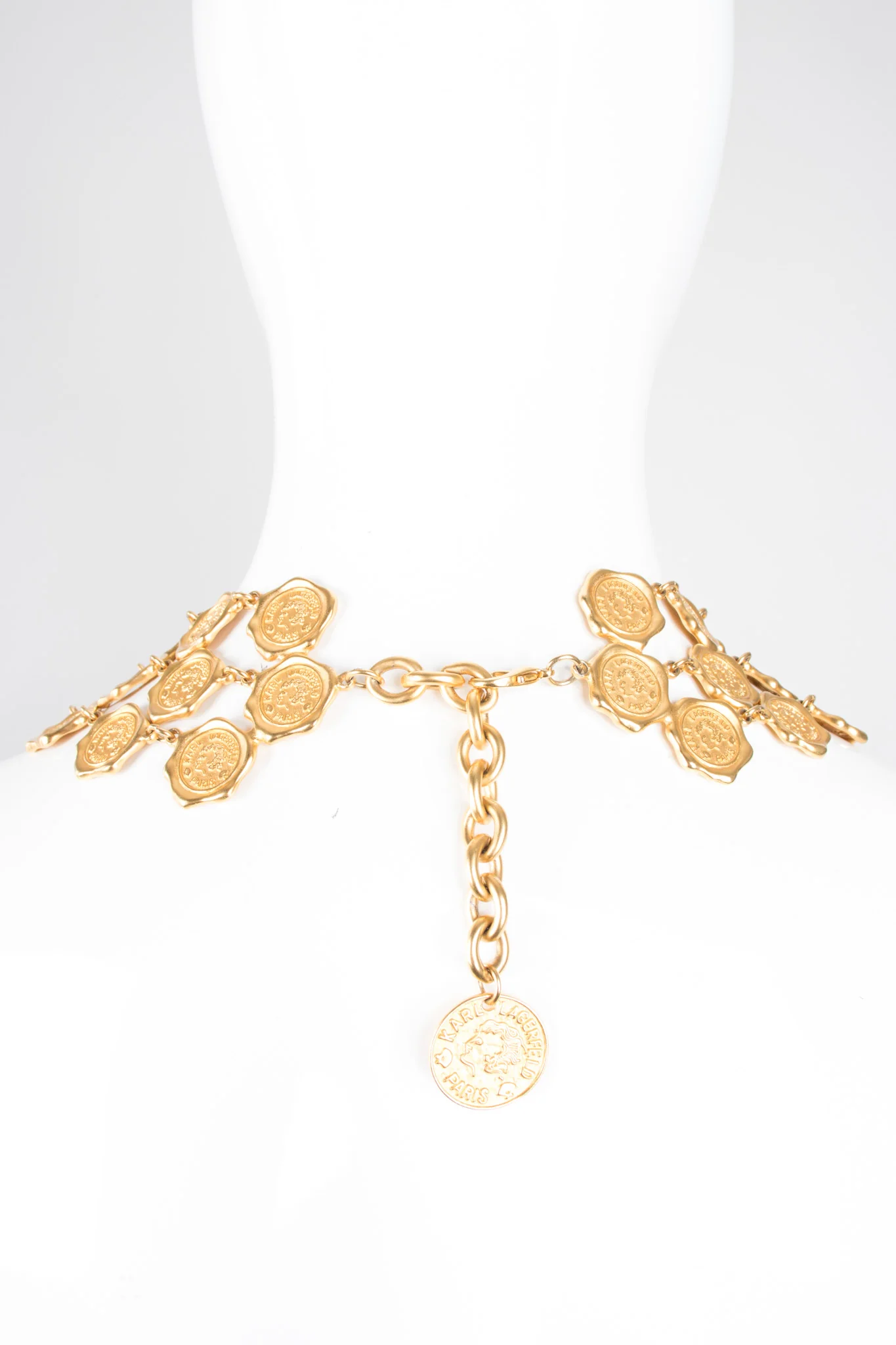 Triple Layer Gold Seal Necklace - Image 7