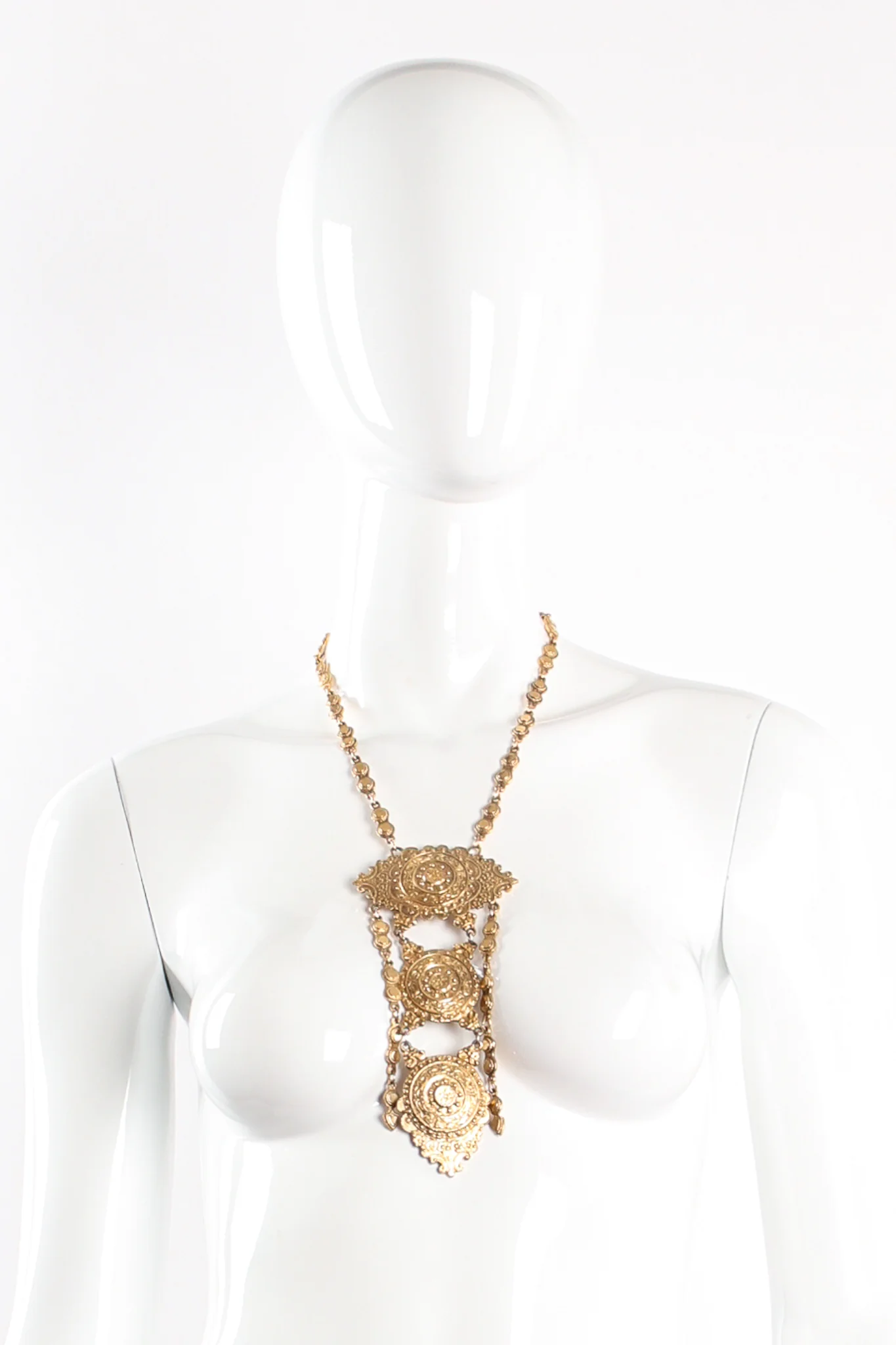 Triple Medallion Plate Pendant - Image 2