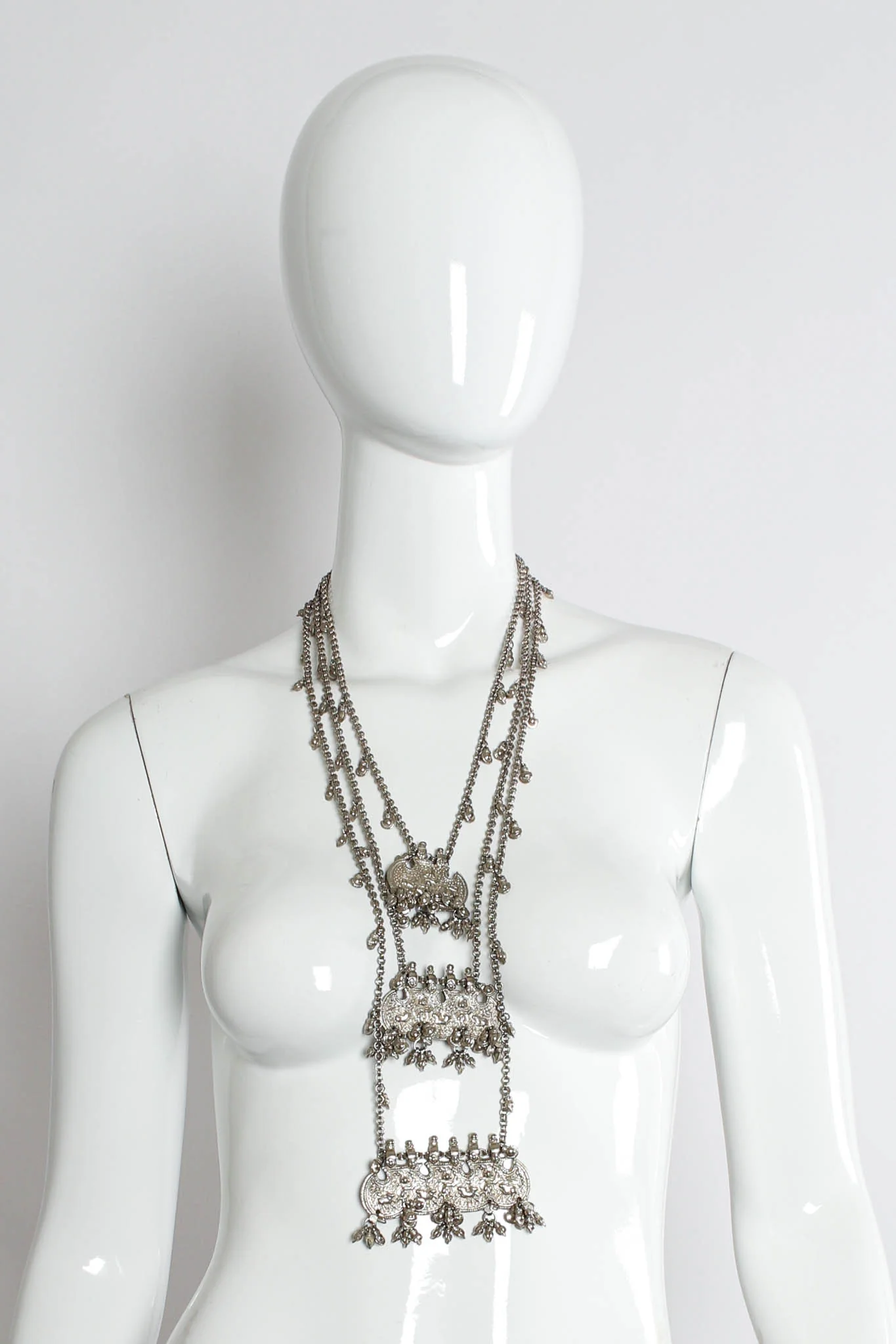 Triple Plate Goat Pendant Necklace - Image 2