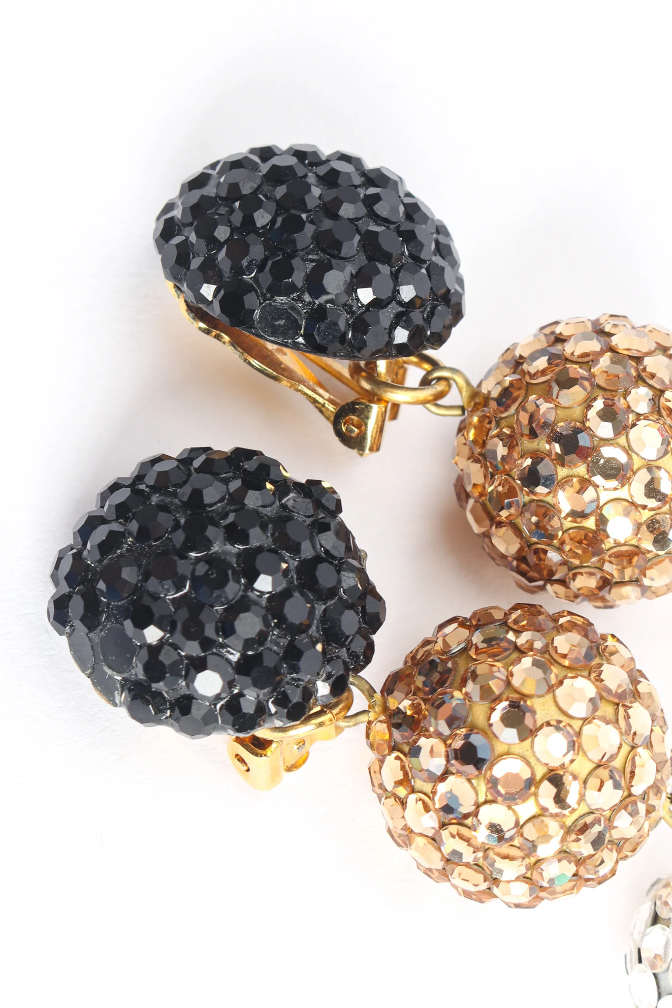 Triple Rhinestone Drop Earrings - Image 6