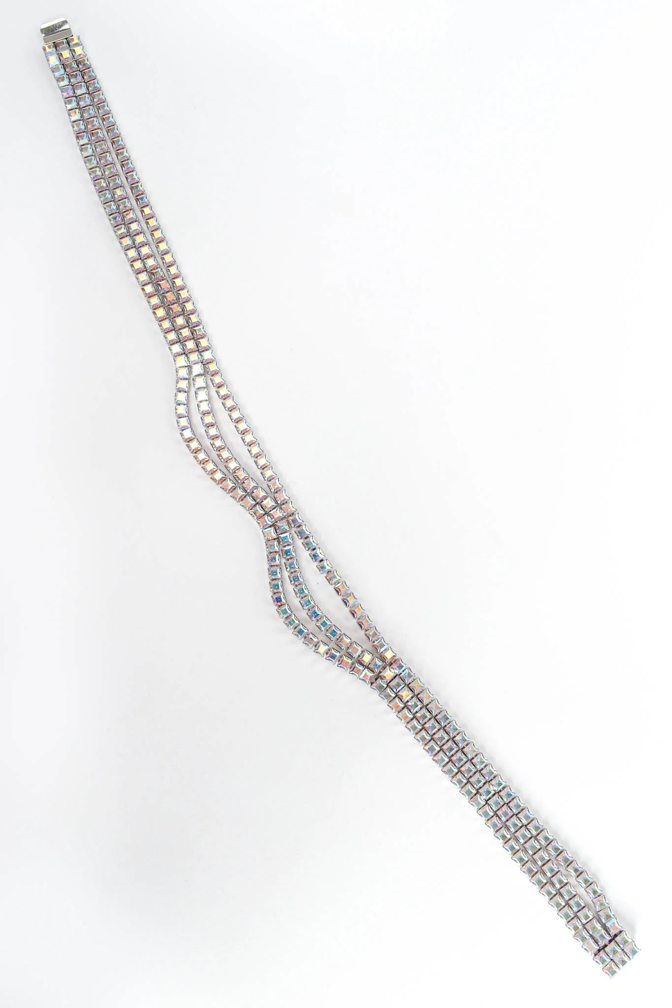 Triple Row Iridescent Stone Choker - Image 4