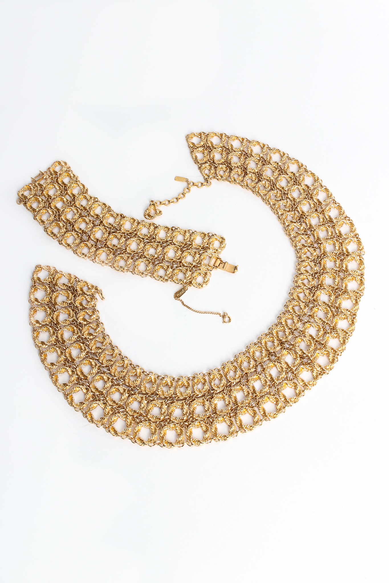 Triple Row Rope Twist Bib Necklace - Image 3