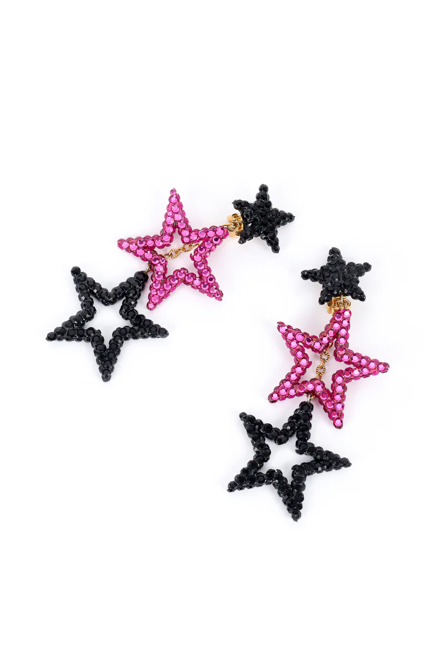 Triple Star Drop Earrings - Image 3